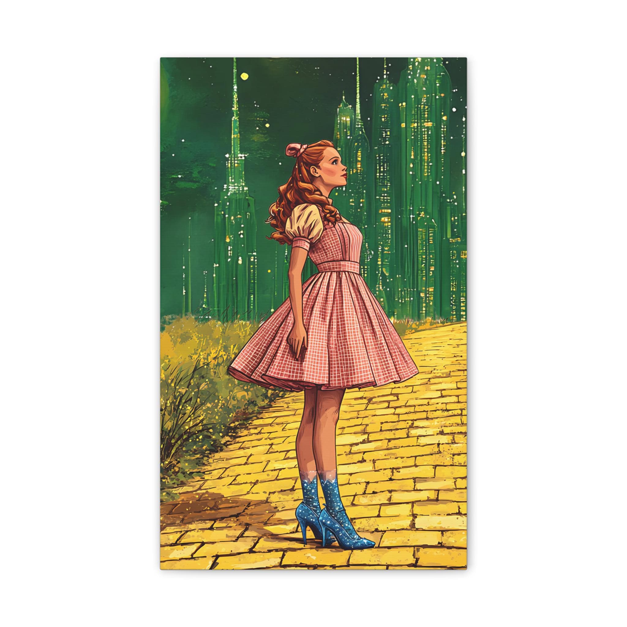 Canvas Stretched Wall Art, Vibrant Dorothy Wizard of Oz Kids Room Gift, 0 75-inch, Nursery Decor, Children's Bedroom Decoration, Movie Fan