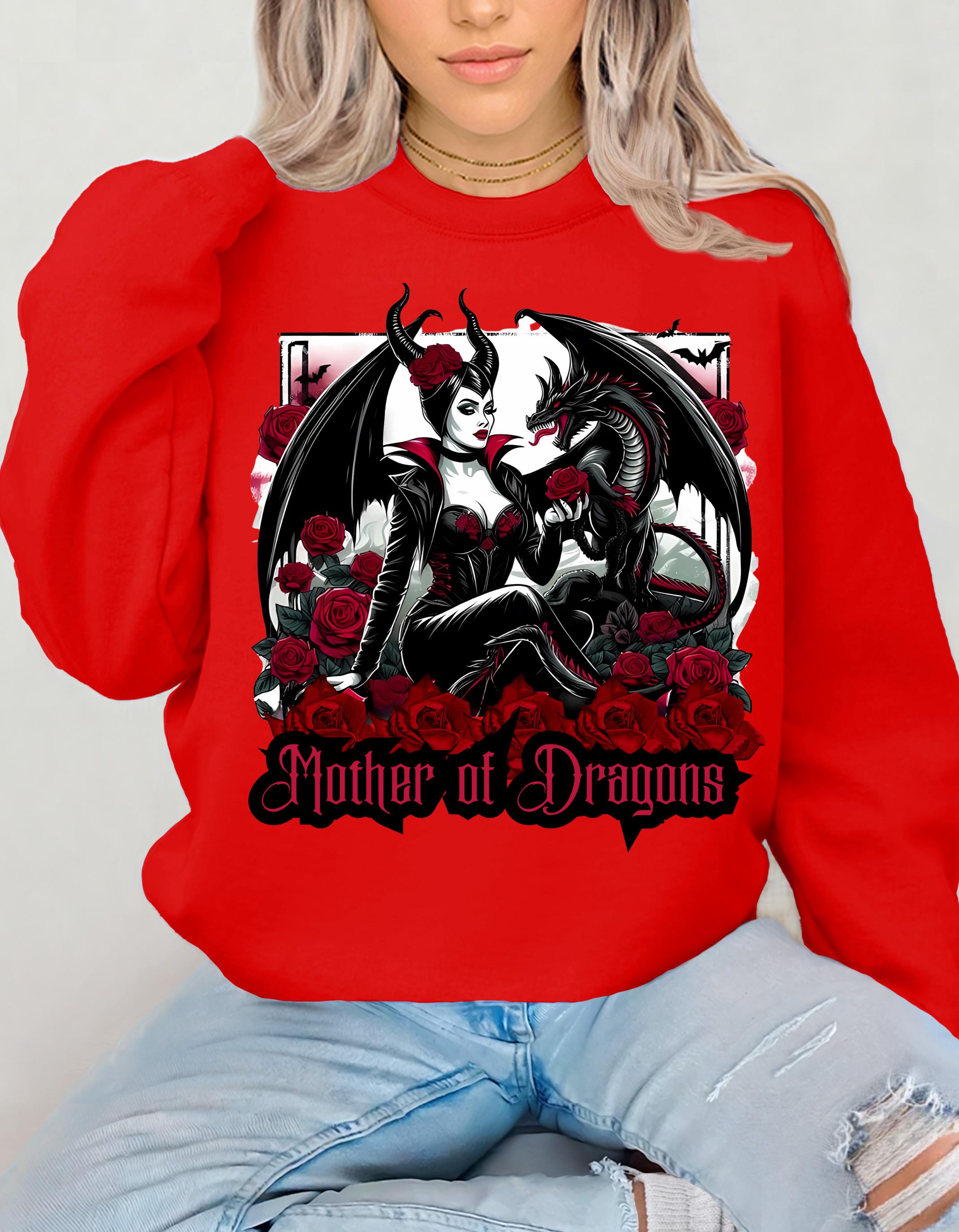 Drachenzähmerin Prinzessin Sweatshirt, Mutter der Drachen Tattoo Crewneck Pullover, Tätowiertes Fantasy Drachen Liebhaber Geschenk, Drachenzähmerin Sweatshirt,