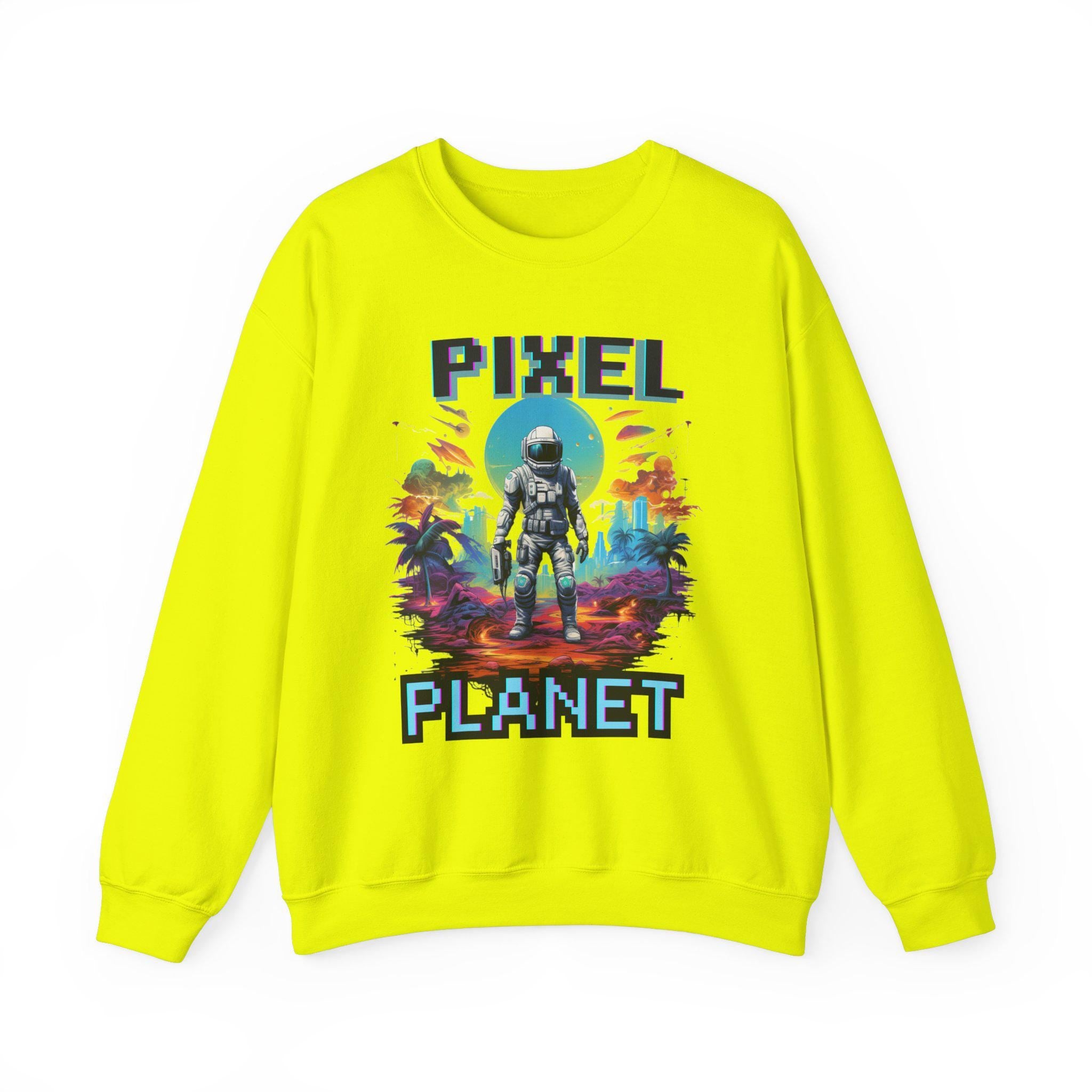 Space Explorer Sweatshirt, Pixel Planet Astronaut Sweatshirt, Alien Crewneck, Outer Space Jumper, Galaxy Sweatshirt, Space Lover Gift