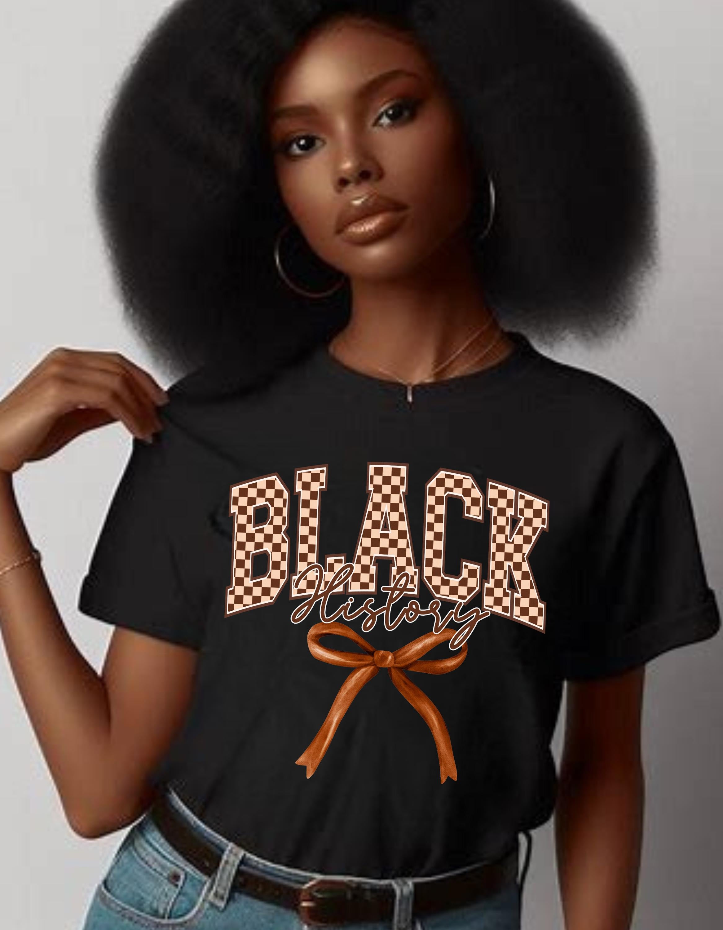 Black History Schachbrett T-Shirt, Chocolate College Font Shirt, Coquette African American Apparel, Unisex Baumwoll Tshirt, Ethno Grafik T-Shirt,