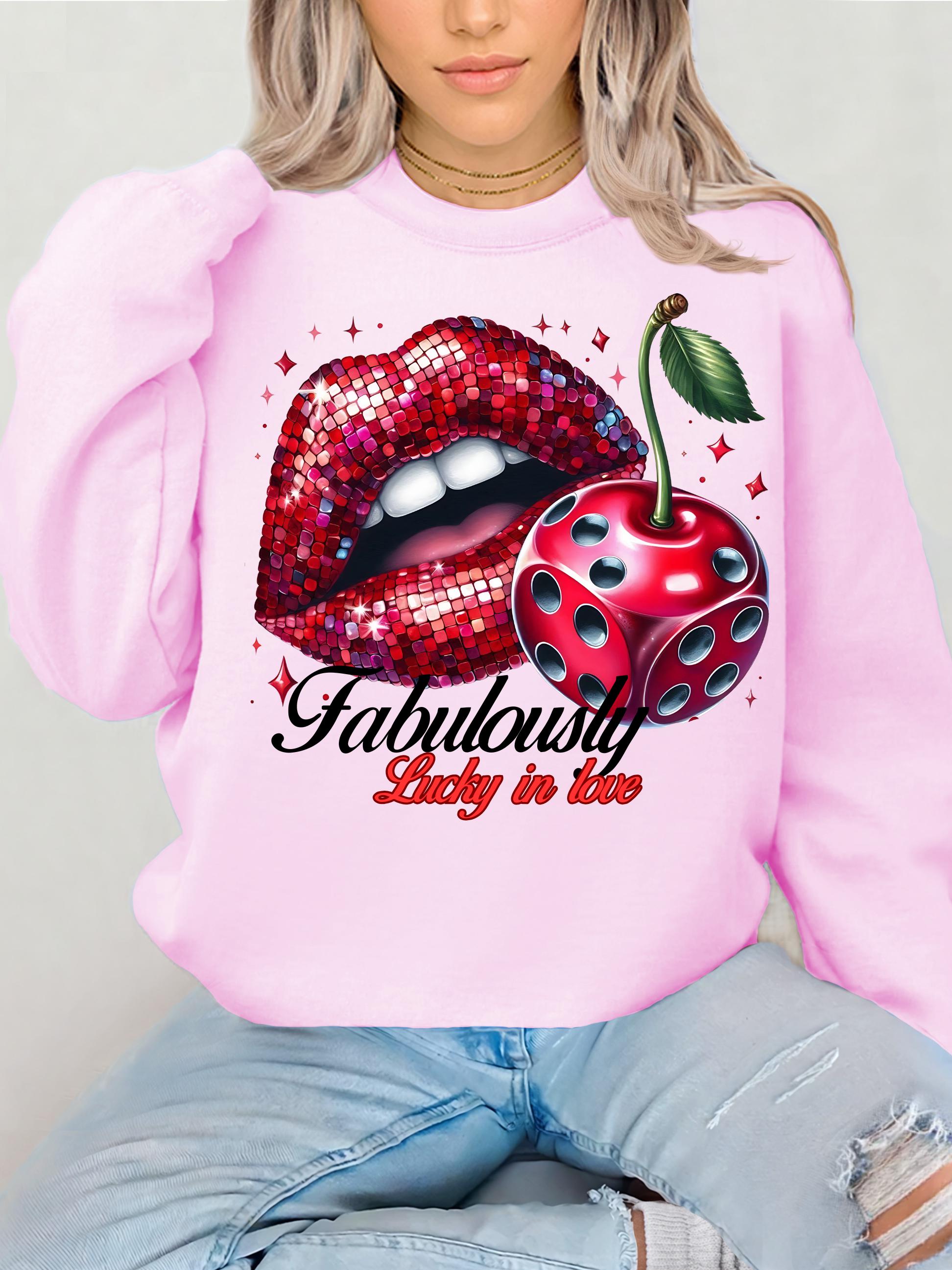 Fabulously Lucky and Love Unisex Crewneck Sweatshirt, Valentine's Day Gift, St. Patrick's Day Clothing, Good Luck Apparel, Heart Design