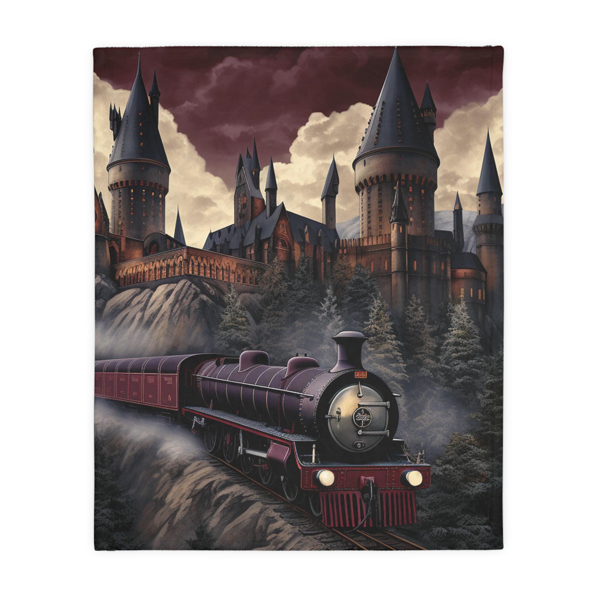 Magic Realm Express Blanket - Enchanting Fantasy Throw for Cozy Winter Nights, Perfect Holiday Gift, Magical Journey Home Decor