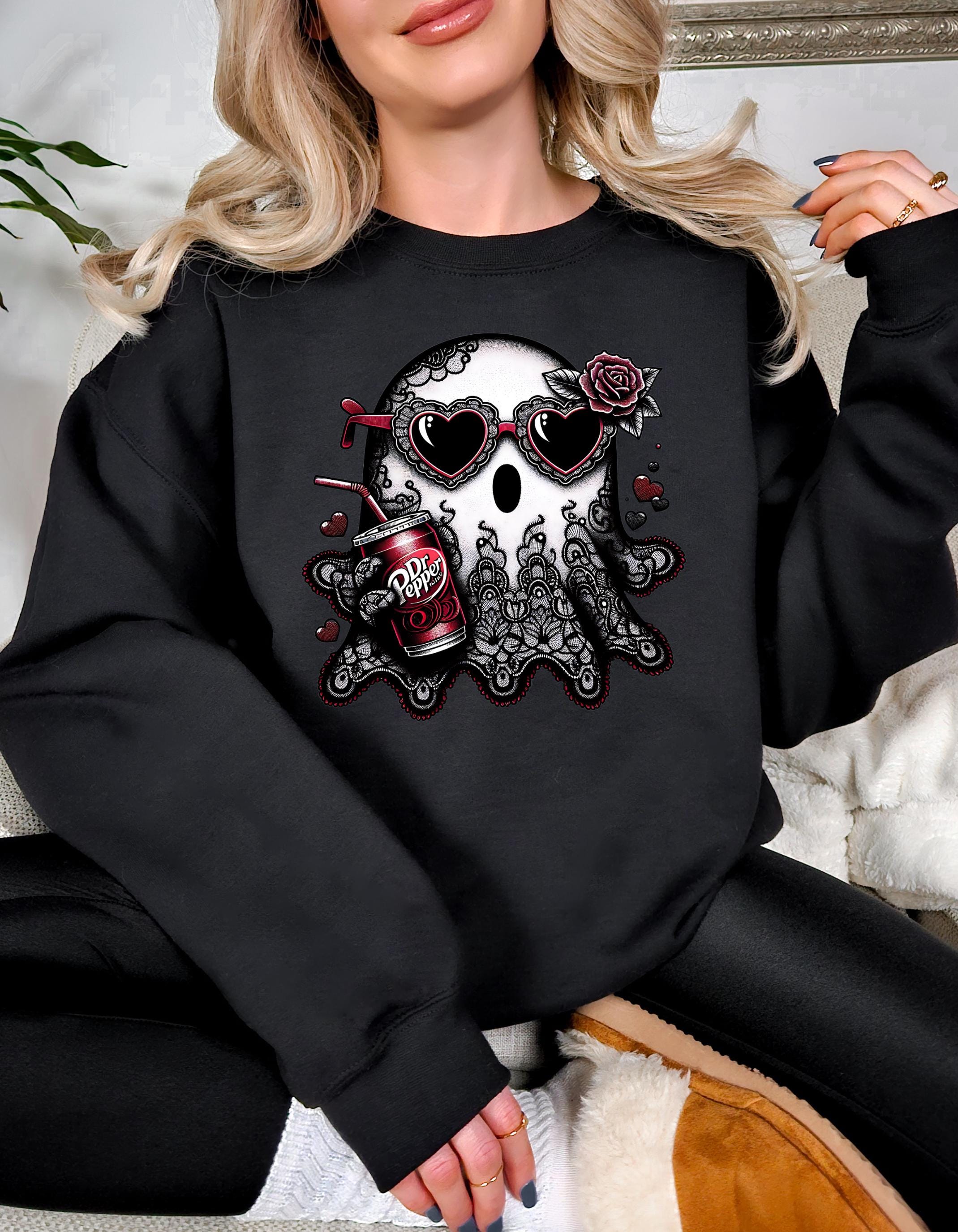 Personalizable Dr Pepper Skull Vibes Sweatshirt - Trendy Goth Streetwear