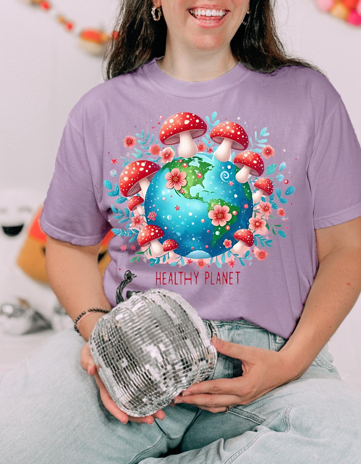 Eco-Friendly Unisex T-Shirt - Healthy Planet Design, Nature Lover Gift, Sustainable Fashion, Earth Day Apparel, Garden T-Shirt