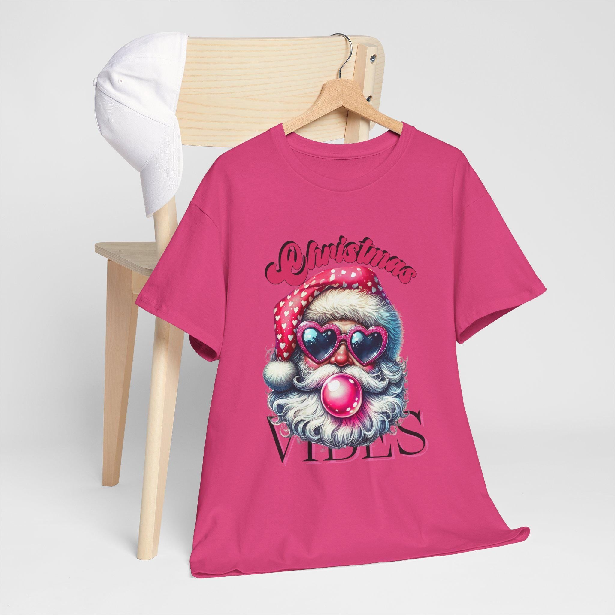 Personalisierbares Weihnachts-T-Shirt mit Weihnachtsmann-Kaugummi, Weihnachts-Vibes-Geschenk-Party, Ugly Sweater Alternative, Weihnachtspullover, Winterpullover, Unisex