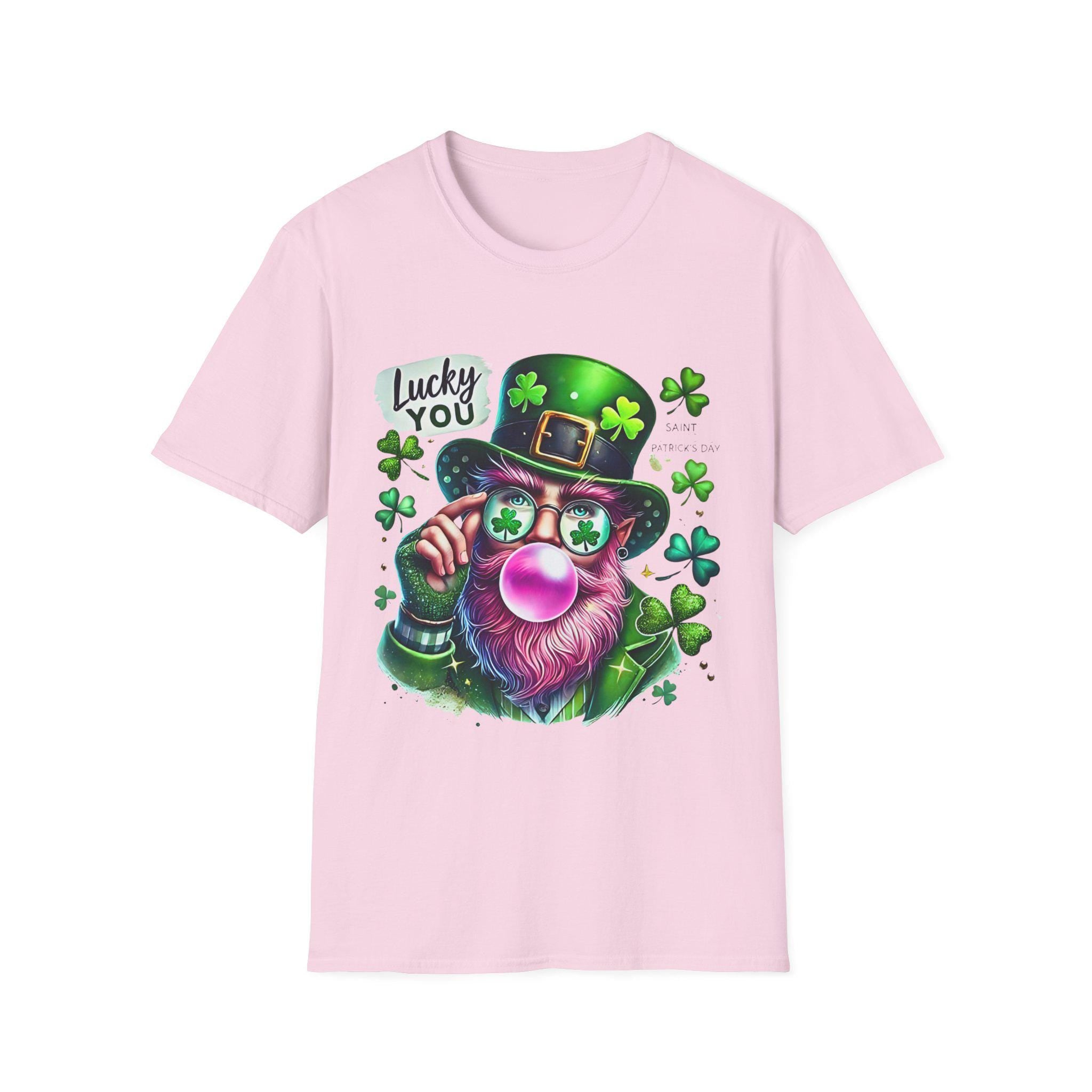 Personalisierbares Leprechaun Bubble Gum T-Shirt, St. Patricks Day T-Shirt, Lucky You Zitat Kleidung, Irische Feiertagsbekleidung, Shamrock Day Shirt