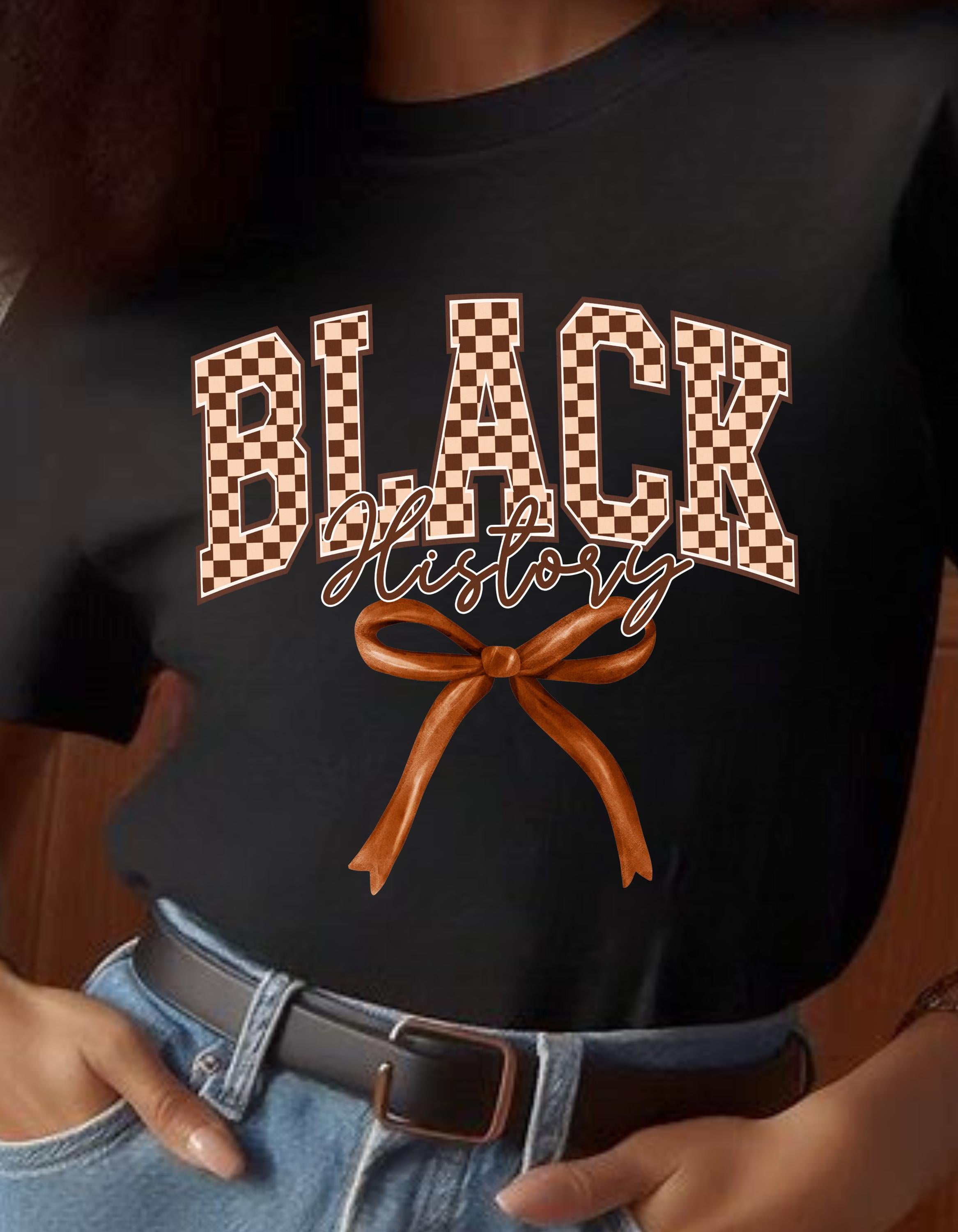 Black History Schachbrett T-Shirt, Chocolate College Font Shirt, Coquette African American Apparel, Unisex Baumwoll Tshirt, Ethno Grafik T-Shirt,