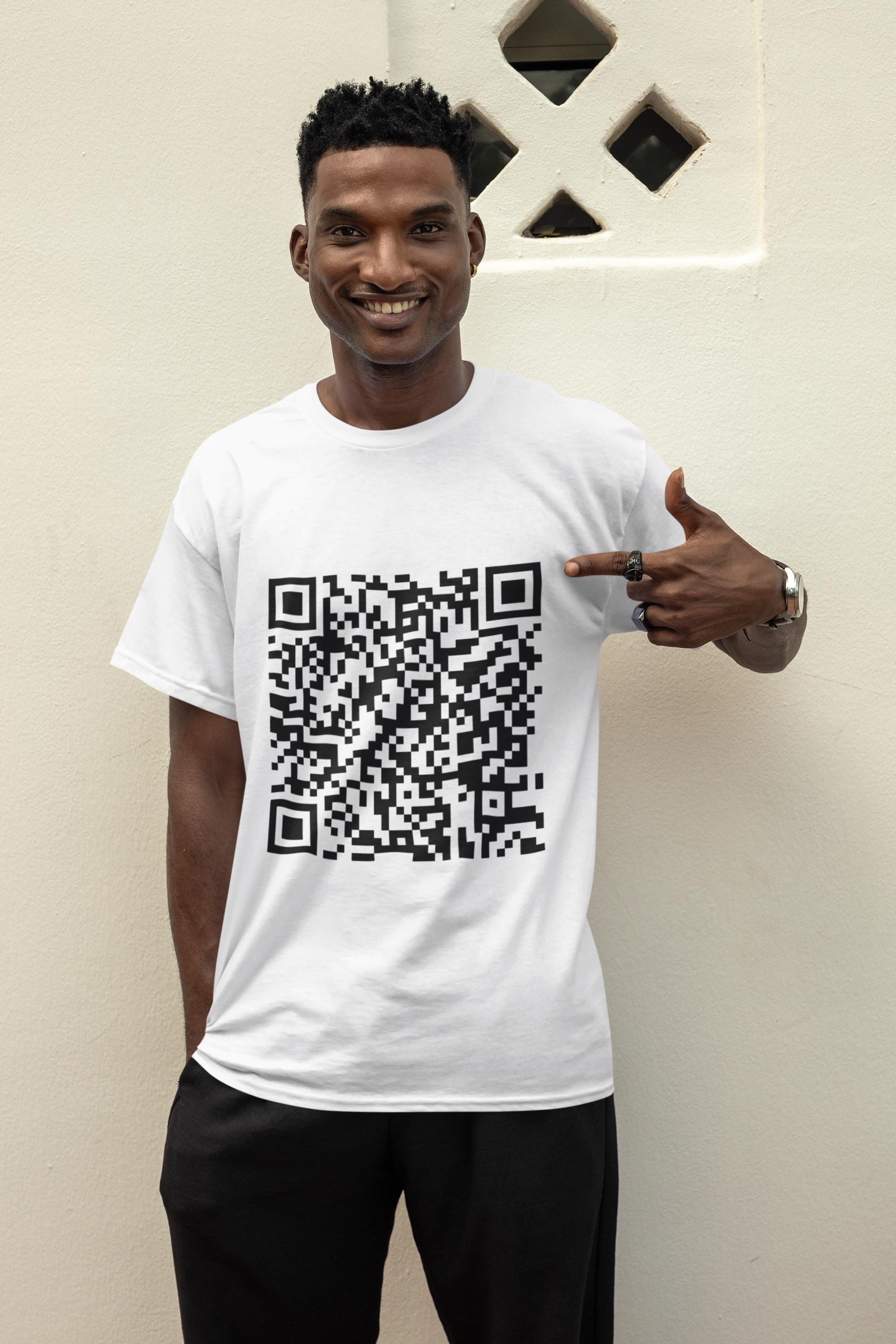 QR Code Personalized Unisex Tee, Custom Link QR Code T-Shirt, Design Your Own Shirt, Customized Shirt with QR Code, Personalized Graphic Tee