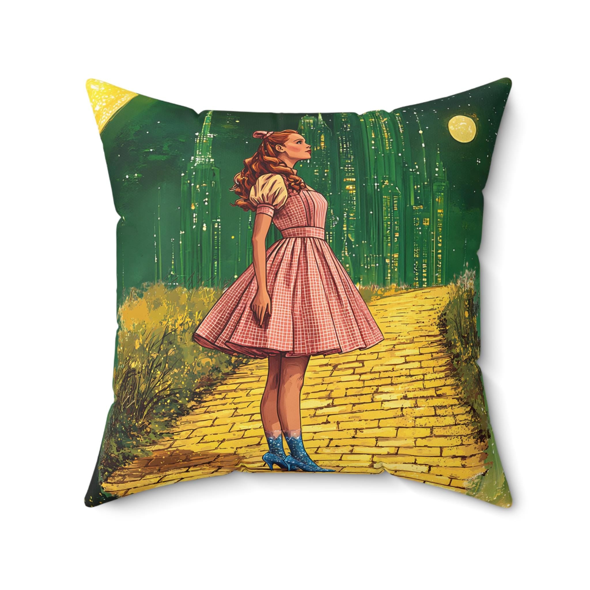 Personalizable Dorothy Throw Pillow - Kids Pillow, Kid Decor, Spun Polyester Square Cushion, Home Decor Accent, Cozy Nursery Pillow