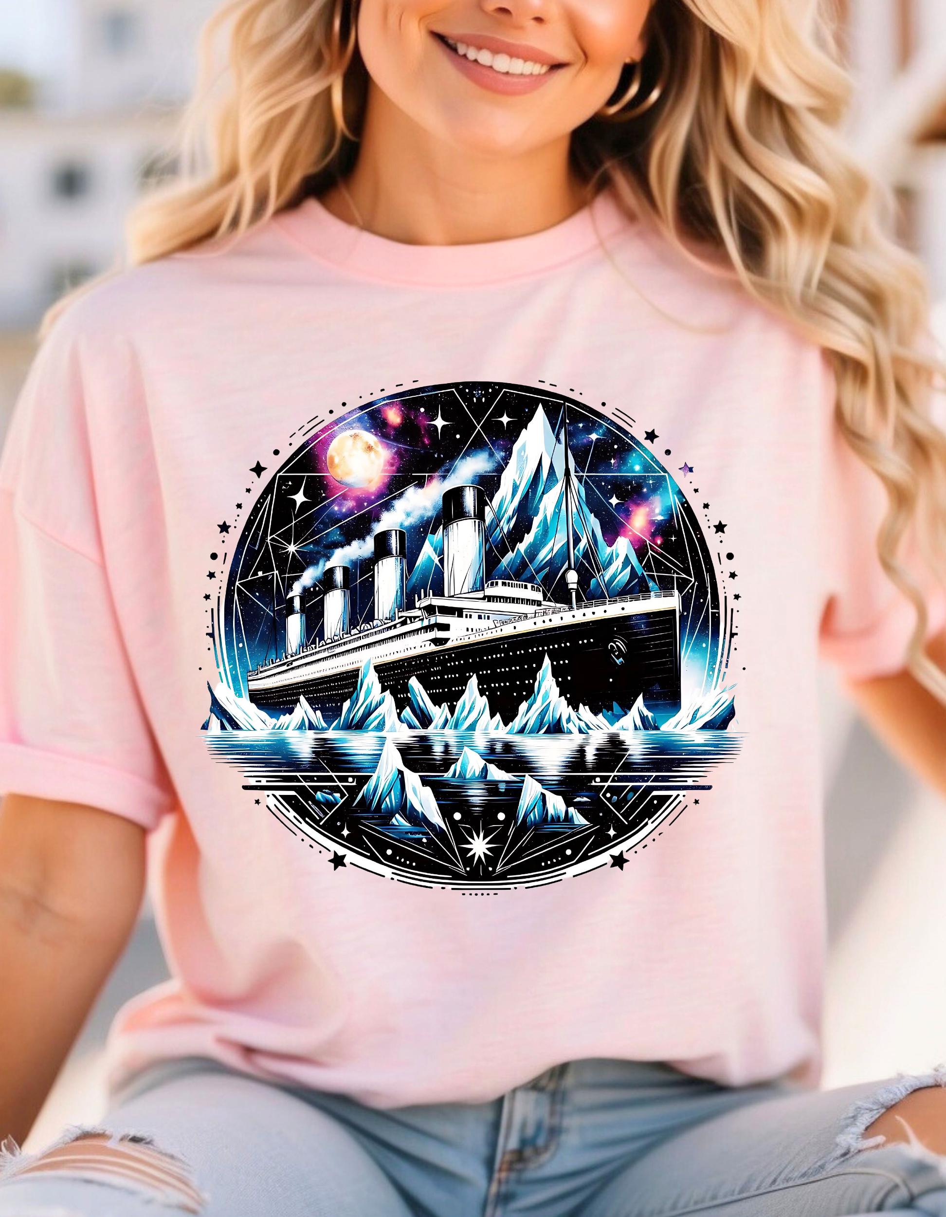 Personalizable Cosmic Galaxy Titanic tshirt, Space Gift, Nebula Present, Astronomy Clothing, Celestial Jumper