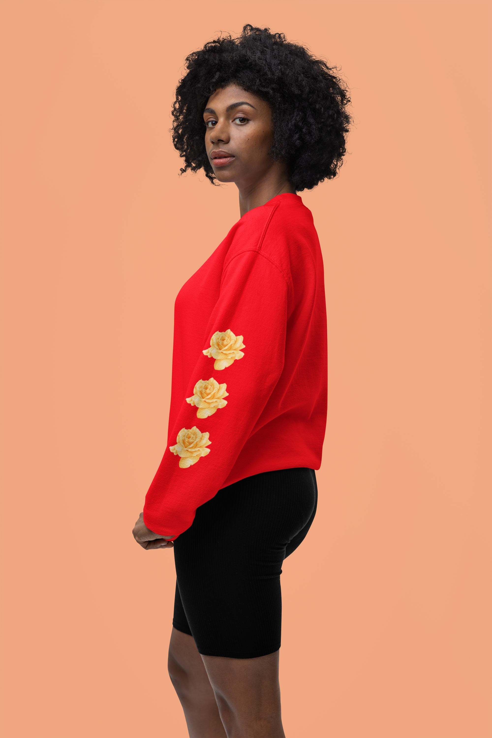 Personalizable Tattooed Black Princess Beauty Belle Crewneck Sweatshirt - African American, Afrocentric, Cultural, Ethnic, Gift for Her