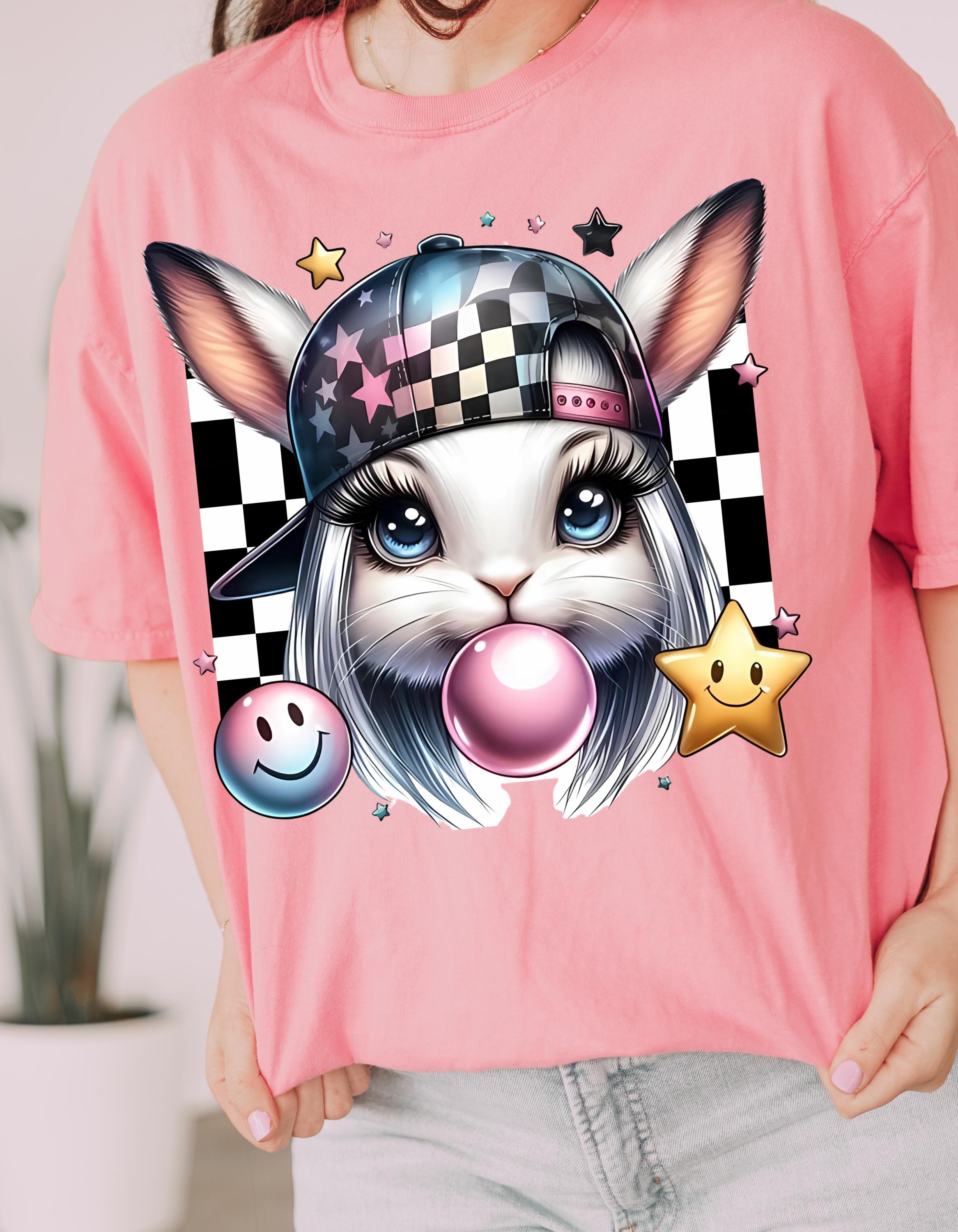 Cooles Katzen Grafik T-Shirt, Lustiges Tier T-Shirt, Unisex Geschenk, Geburtstagsgeschenk, Festivalmode, Casual Wear, Streetwear