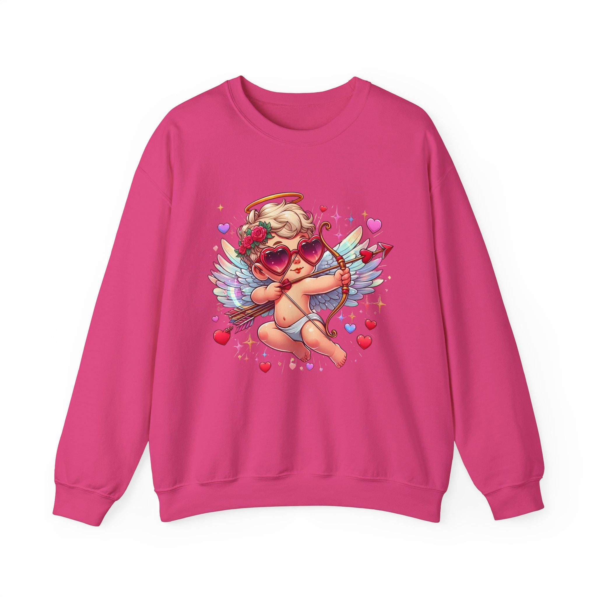 Cupid Arrow Sweatshirt, Valentinstag Party Shirt, Valentinstag Geschenk, Unisex Crewneck, Love Cupid Pullover, Herz Design Pullover