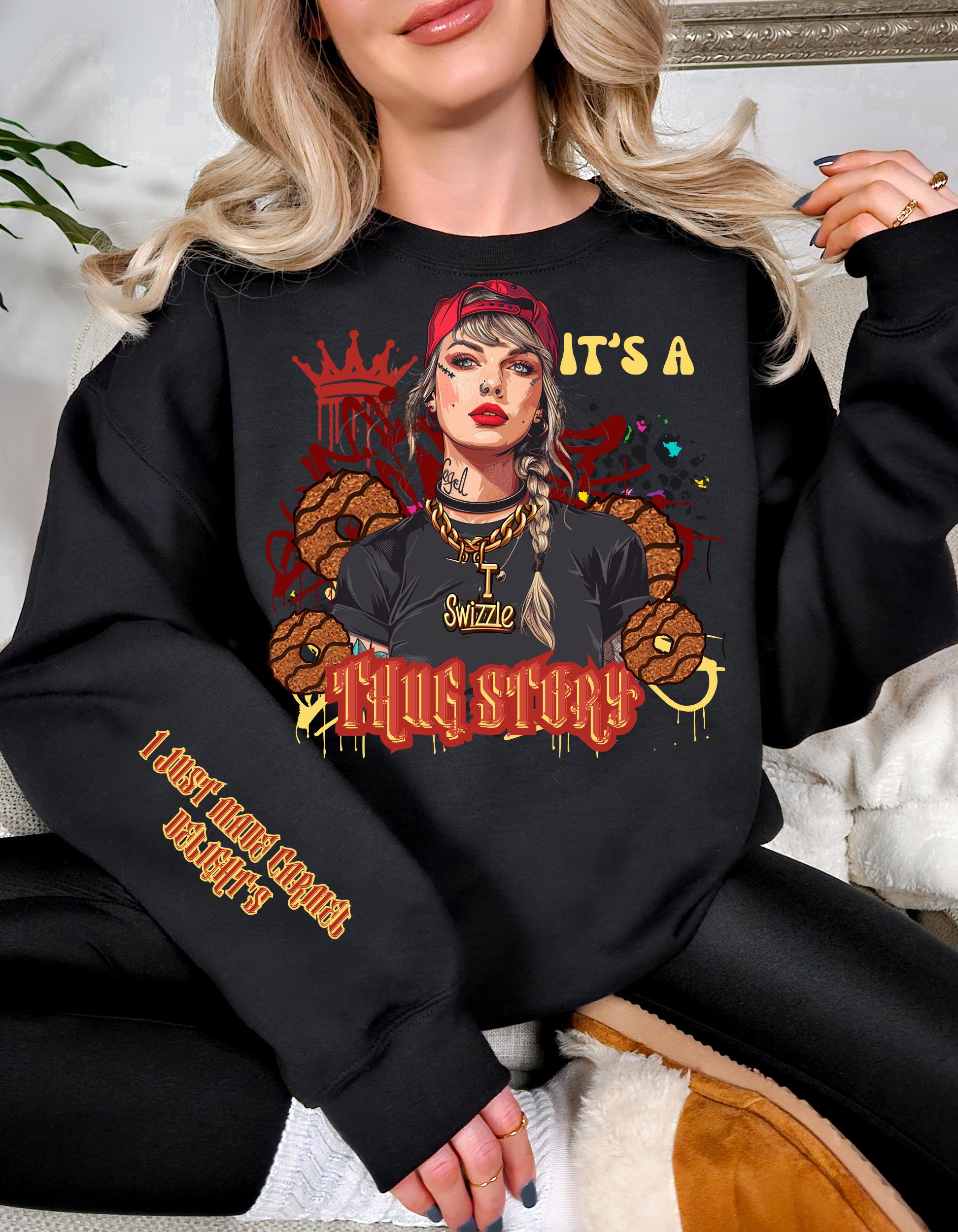 Thug Story Sweatshirt - Bold and Stylish Graphic Apparel