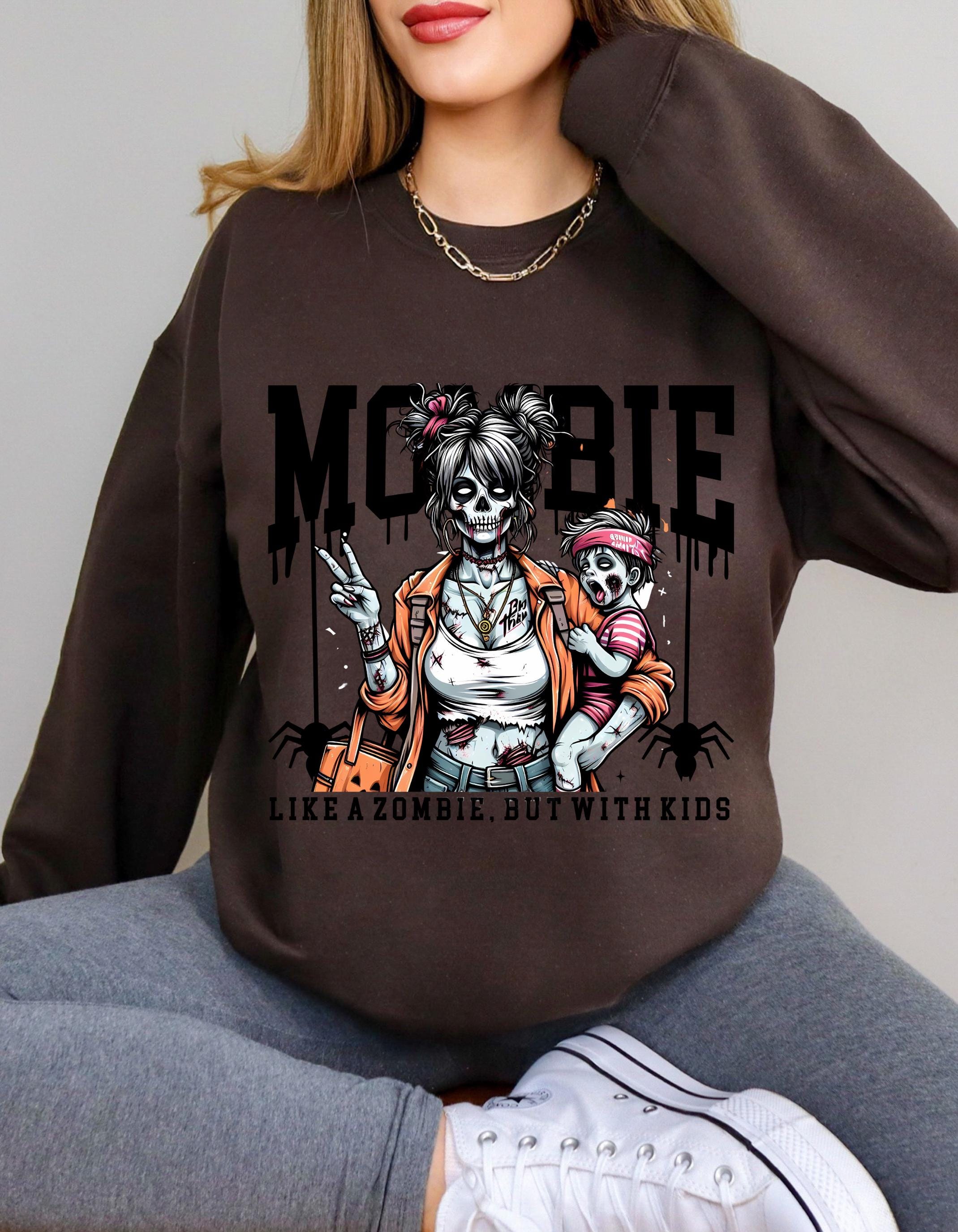 Personalisierbares Mombie Halloween Sweatshirt - Lustige Mama Zombie Kleidung