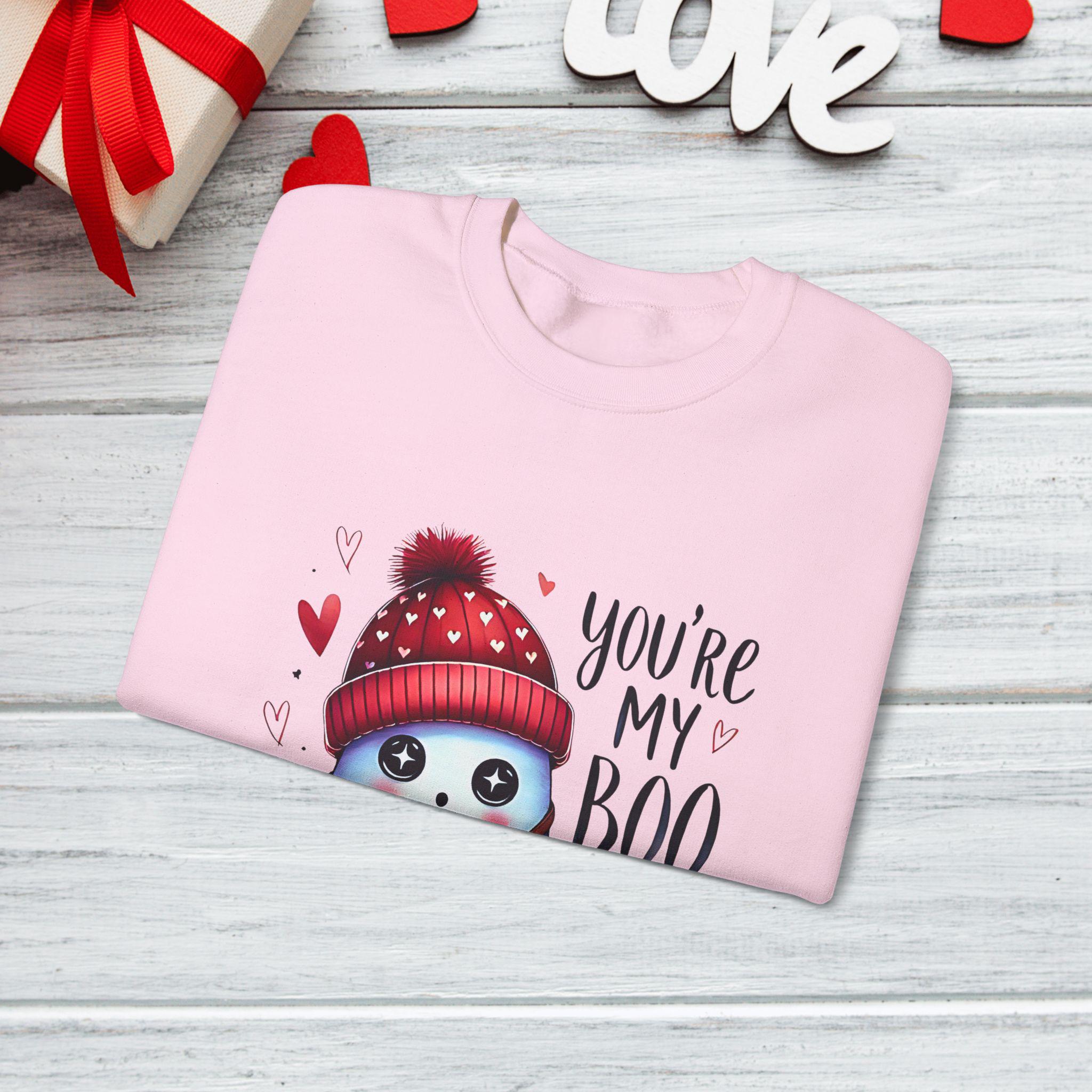 Ghost Valentine's Day Sweatshirt, Be My Boo Unisex Crewneck, Halloween Ghost Sweatshirt, Cute Couple Gift, Spooky Valentine Jumper,