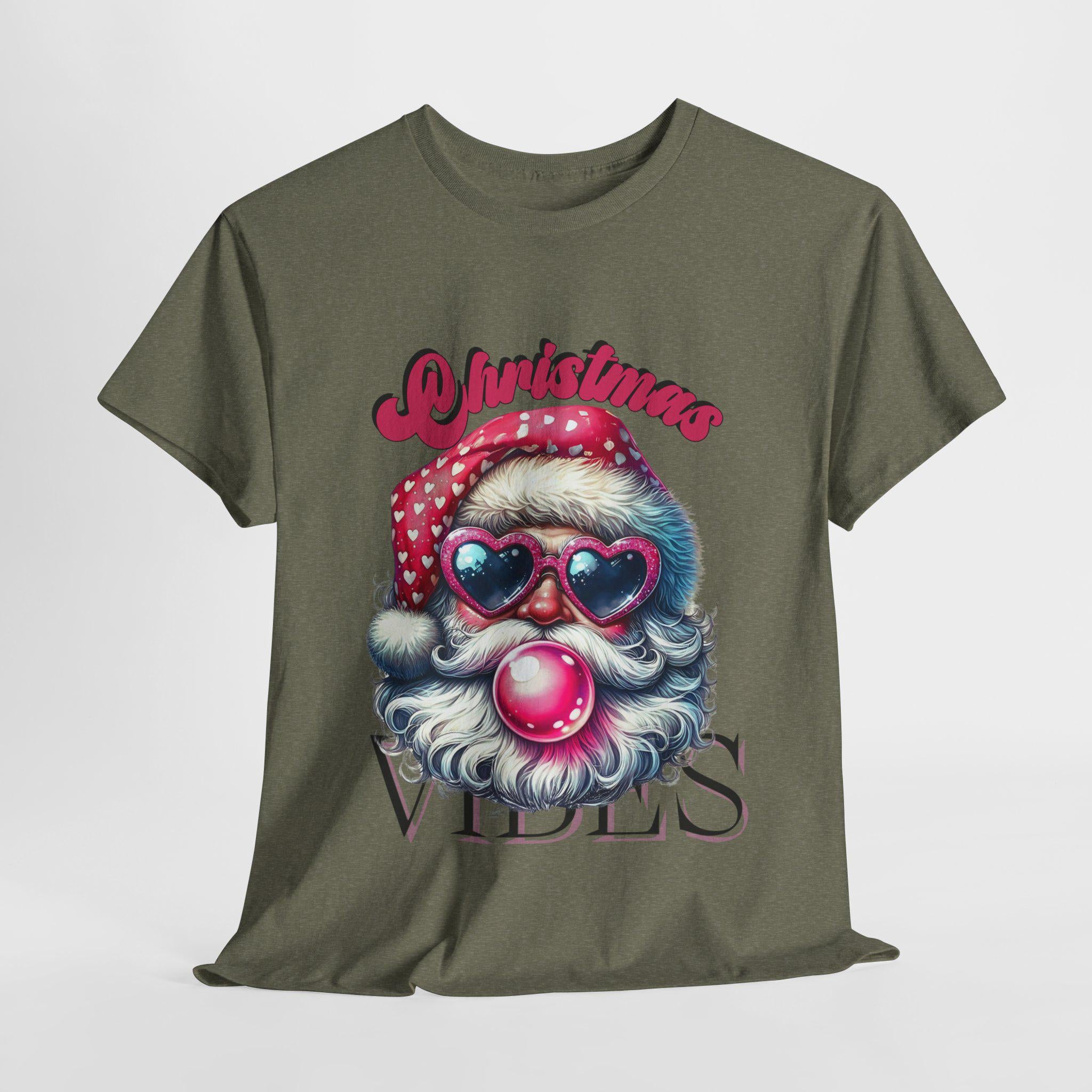 Personalisierbares Weihnachts-T-Shirt mit Weihnachtsmann-Kaugummi, Weihnachts-Vibes-Geschenk-Party, Ugly Sweater Alternative, Weihnachtspullover, Winterpullover, Unisex