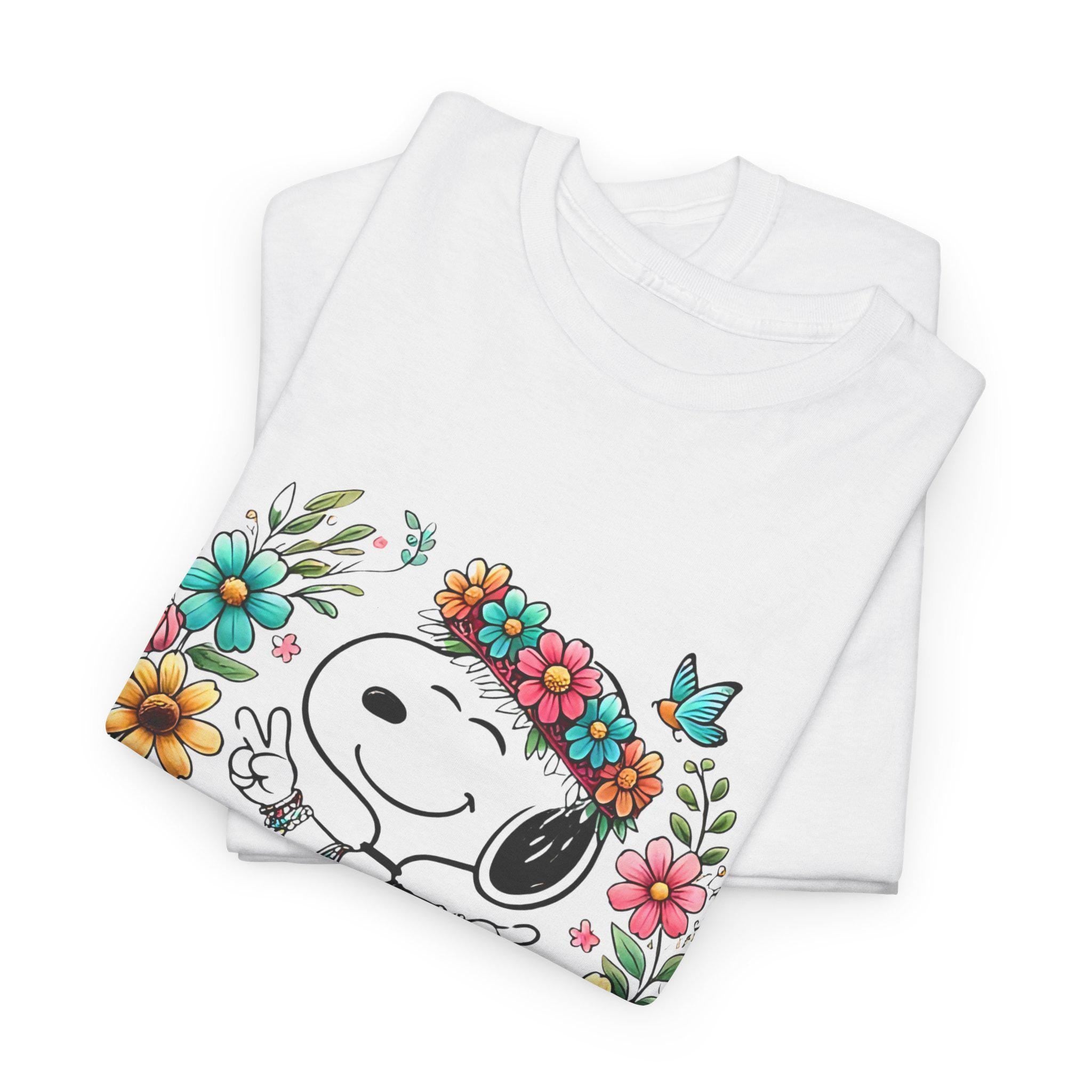 Beagle Dog Dancing Spring Unisex Tee Shirt - Dog Lover Gift, Cute Animal Graphic Tee, Pet Owner Apparel, Springtime Shirt, Fun Dance Tee