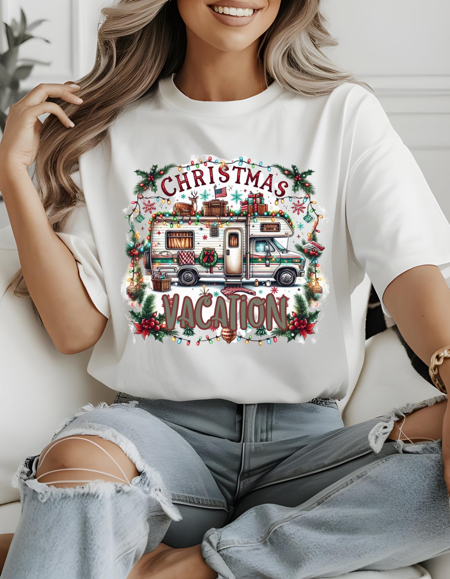 Personalizable Christmas Vacation tshirt - Festive Holiday Apparel