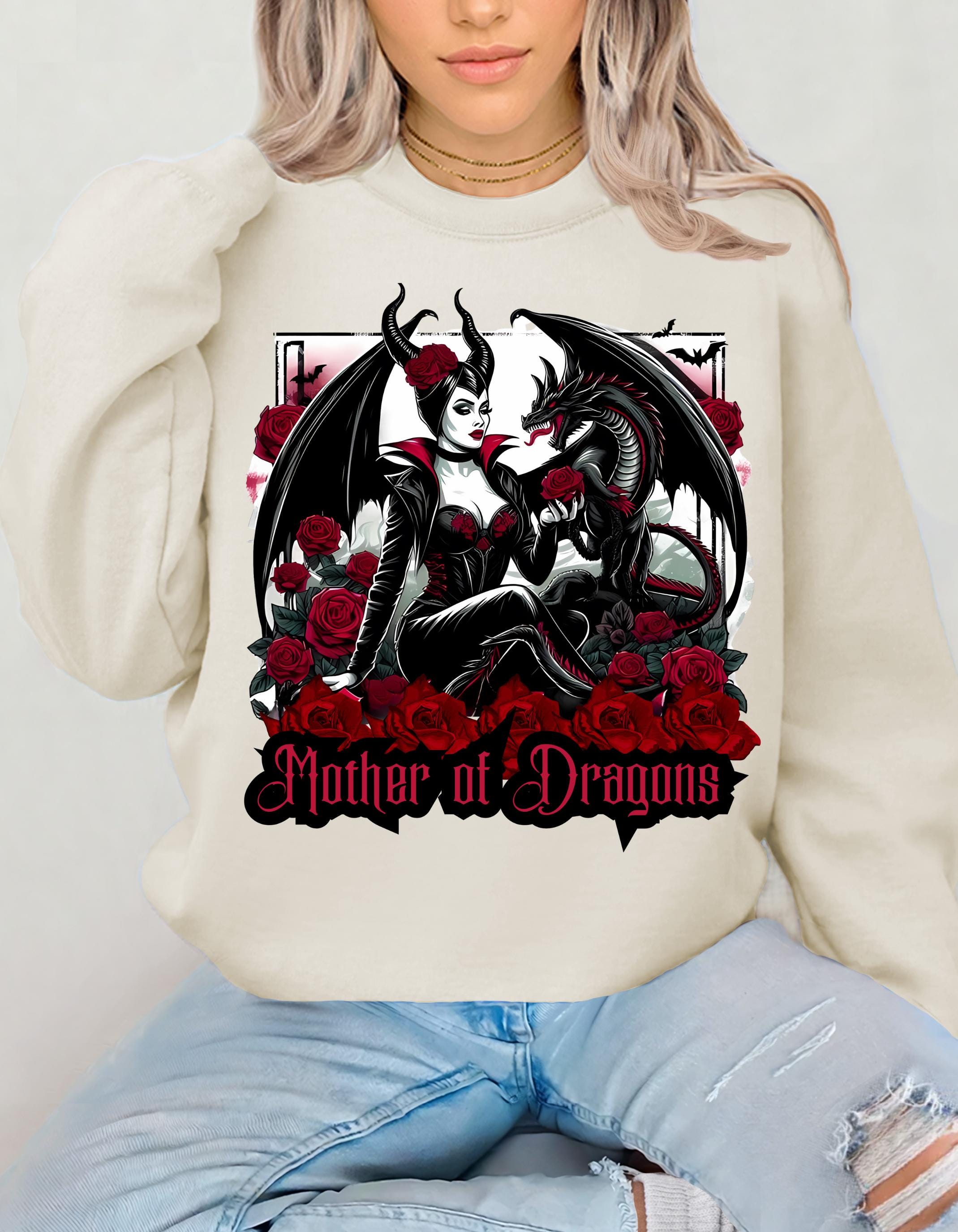 Drachenzähmerin Prinzessin Sweatshirt, Mutter der Drachen Tattoo Crewneck Pullover, Tätowiertes Fantasy Drachen Liebhaber Geschenk, Drachenzähmerin Sweatshirt,