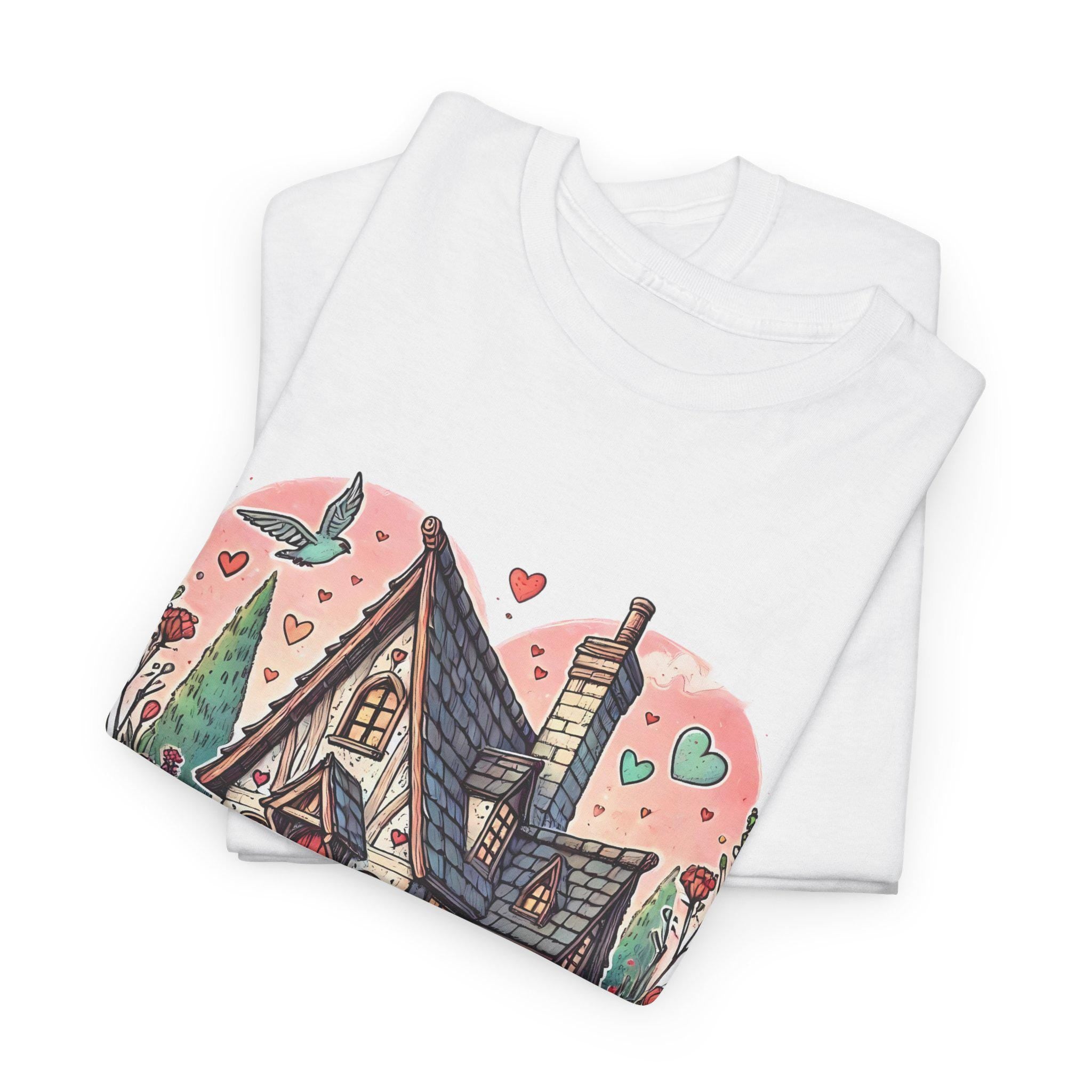 Personalisierbares Hagrid es Love Shack Unisex T-Shirt, Valentinstag Shirt, Magic World Grafik T-Shirt, Geschenk für Fantasy Fans