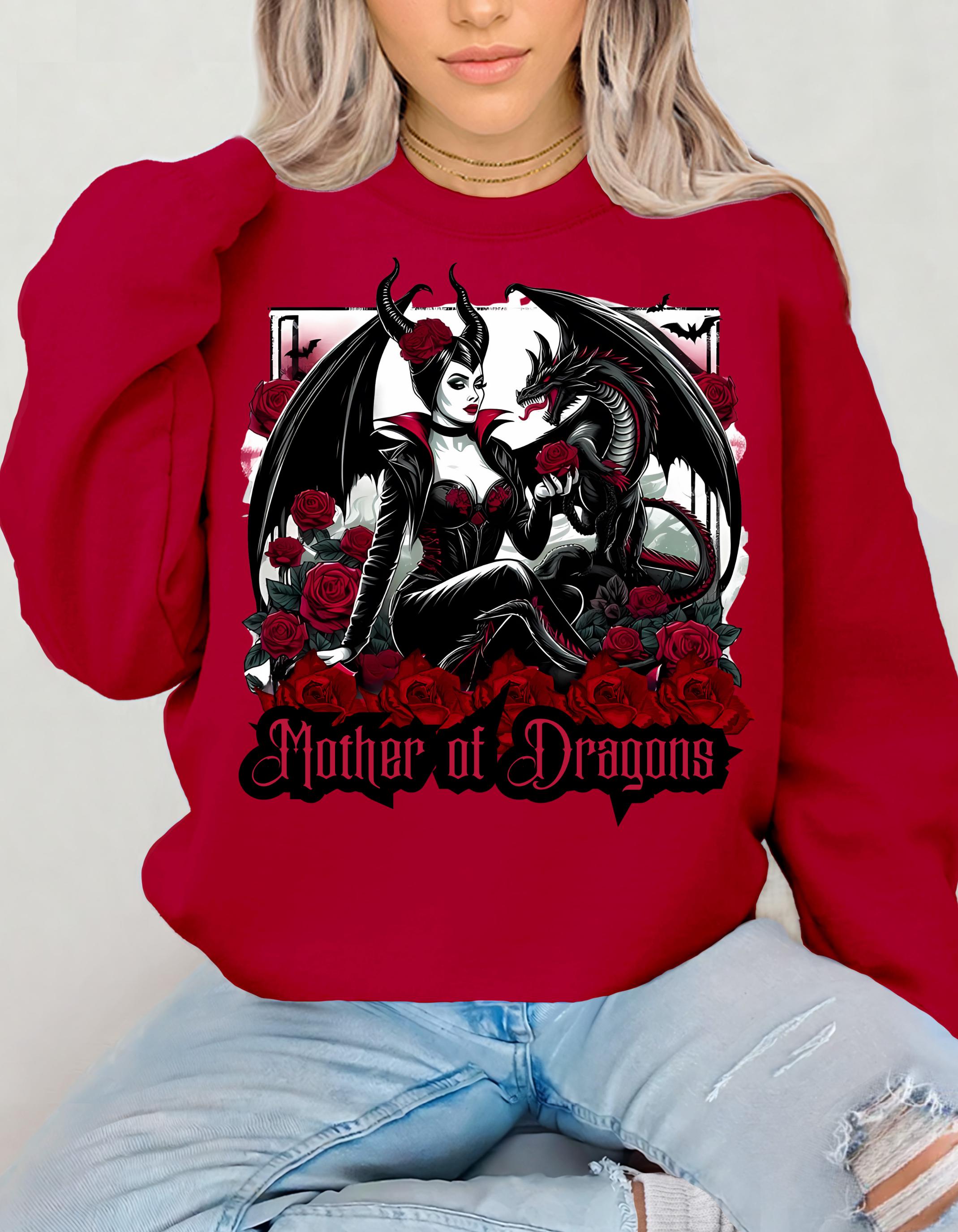 Drachenzähmerin Prinzessin Sweatshirt, Mutter der Drachen Tattoo Crewneck Pullover, Tätowiertes Fantasy Drachen Liebhaber Geschenk, Drachenzähmerin Sweatshirt,