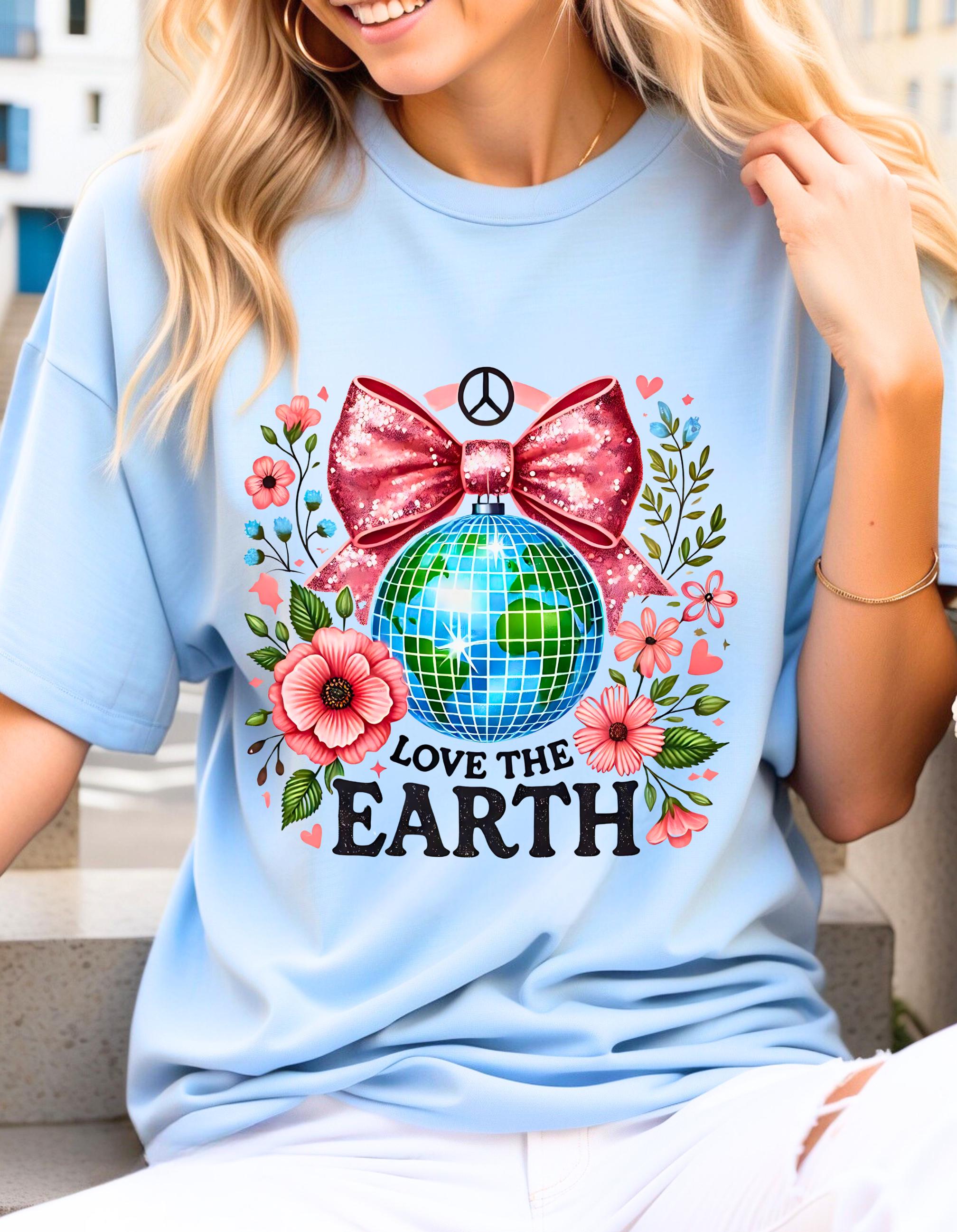 Personalizable Earth Day Love Unisex Garment-Dyed T-shirt, Earth Day Shirt, Comfort Colors Tee, Nature Lover Gift, Earth Day Celebration Top