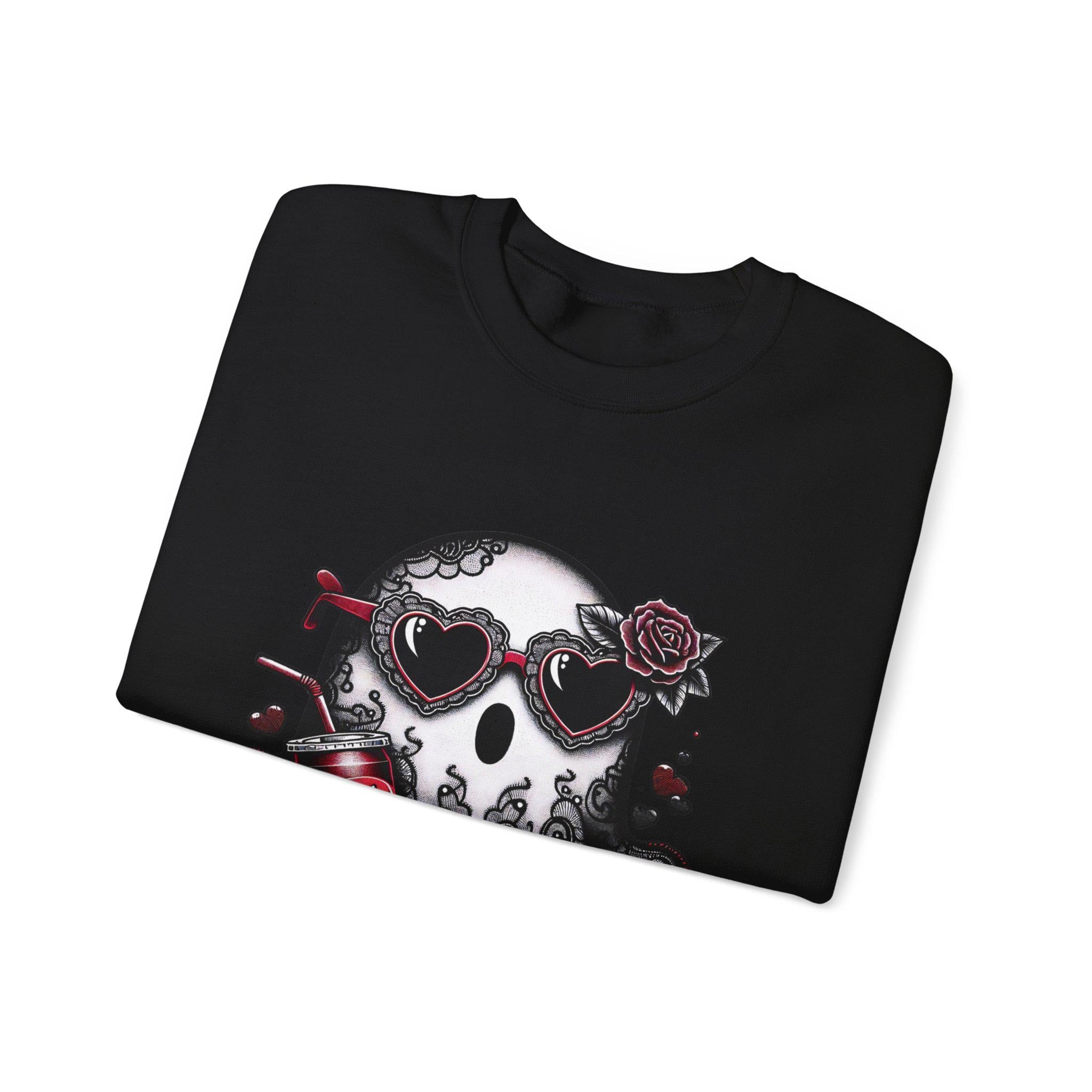 Personalizable Dr Pepper Skull Vibes Sweatshirt - Trendy Goth Streetwear