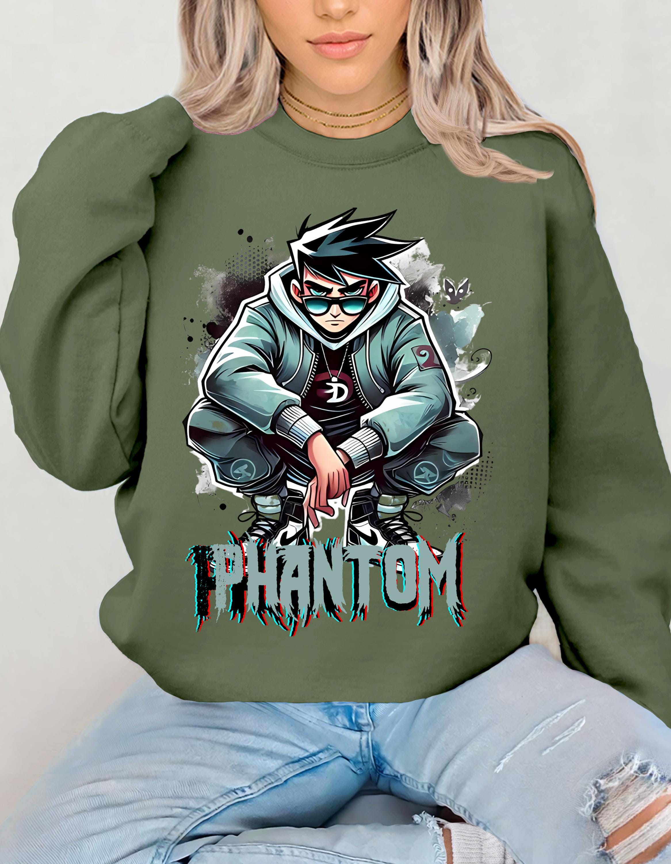 90er Cartoon Parodie Sweatshirt - Ghost Phantoms Crewneck, Streetwear Pullover, Unisex Halloween Kleidung, 90er Streetwear Pullover, Retro Geist