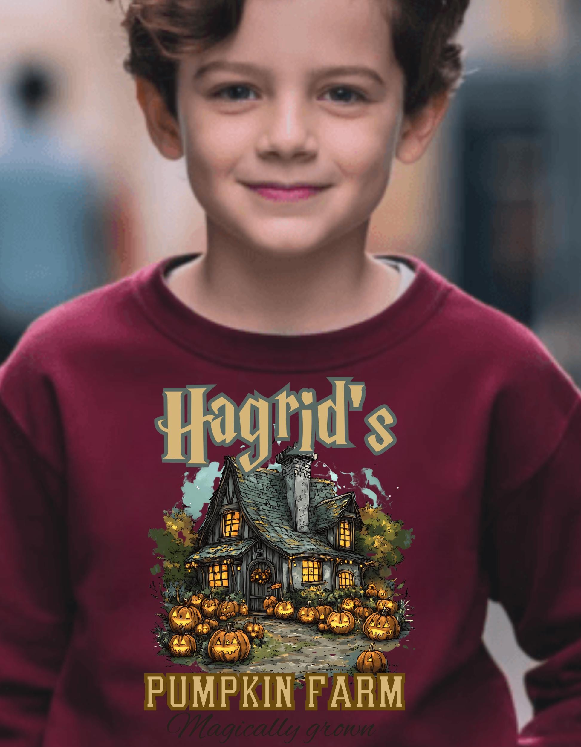 Personalizable Youth Hagrid’s Pumpkin Farm Sweatshirt - Thanksgiving 2024 Fall Apparel