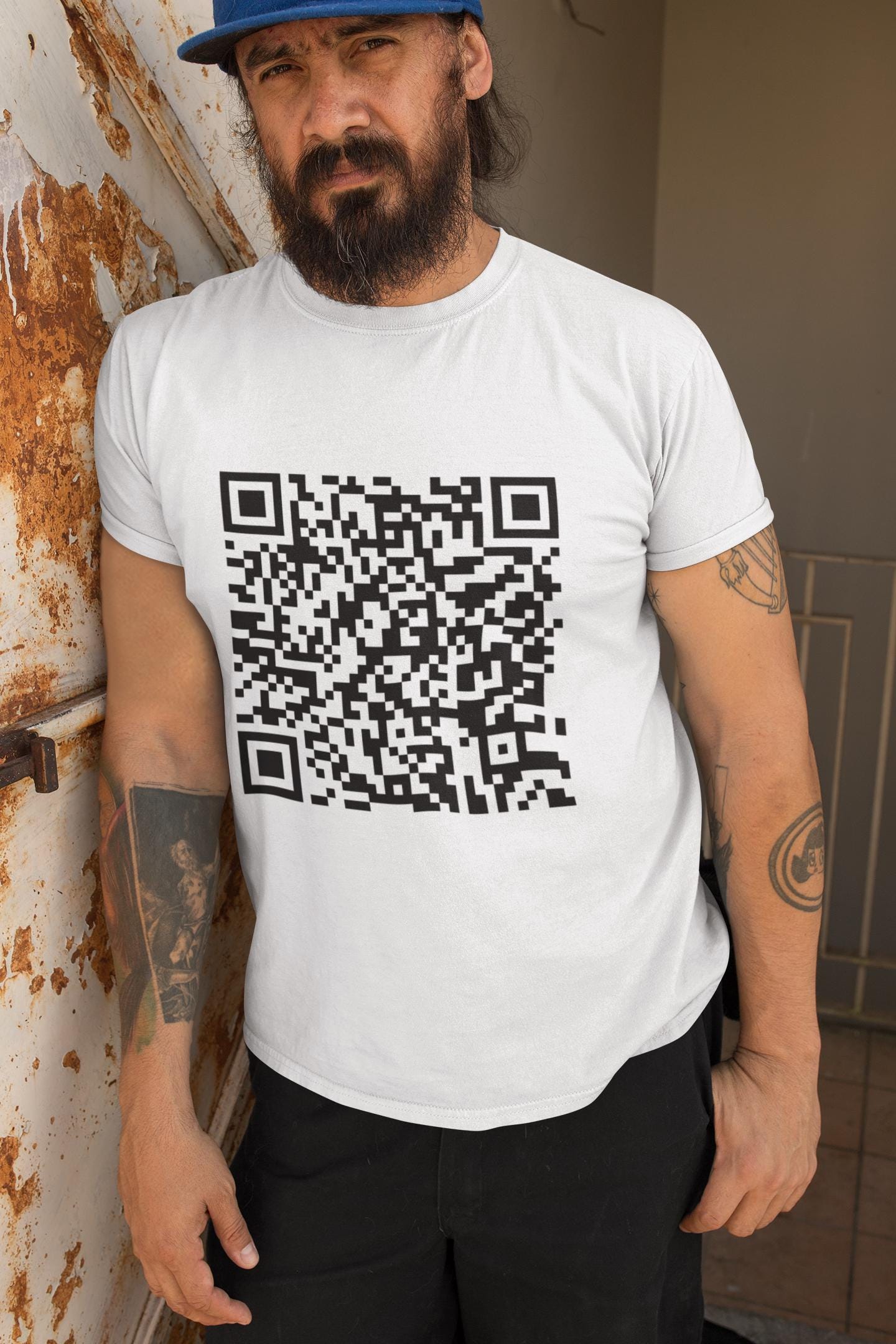 QR Code Personalized Unisex Tee, Custom Link QR Code T-Shirt, Design Your Own Shirt, Customized Shirt with QR Code, Personalized Graphic Tee