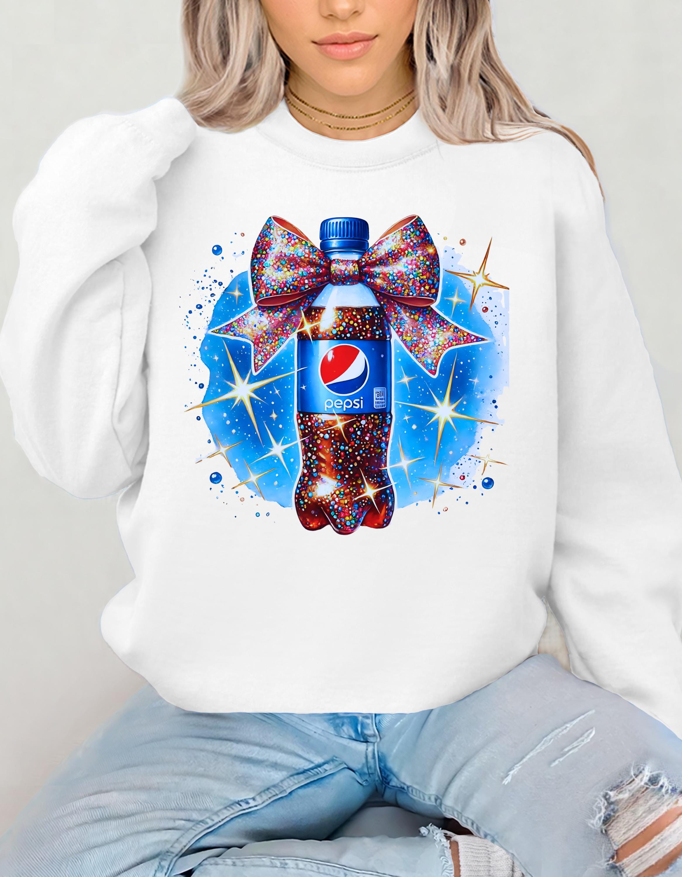 Personalisierbares Coquette Pepsi Unisex Sweatshirt, Crewneck Pullover, Vintage Style Pullover, Retro Grafik Shirt, Geschenk für Soda Liebhaber