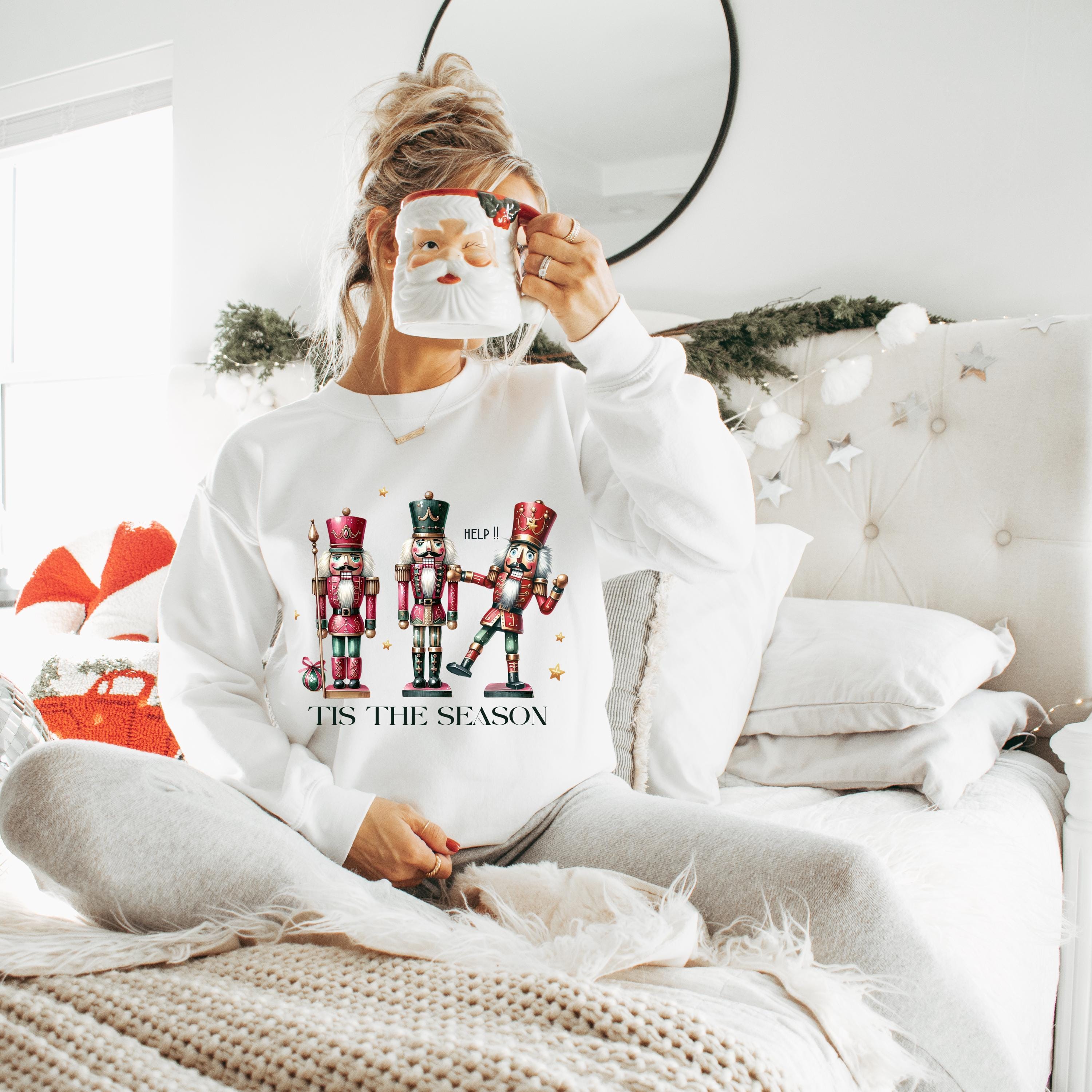 Nussknacker Ballett Weihnachts-Sweatshirt - Festliche Weihnachtskleidung, Weihnachts-Crewneck-Pullover, Weihnachtstanz-Sweatshirt, Festlicher Nussknacker