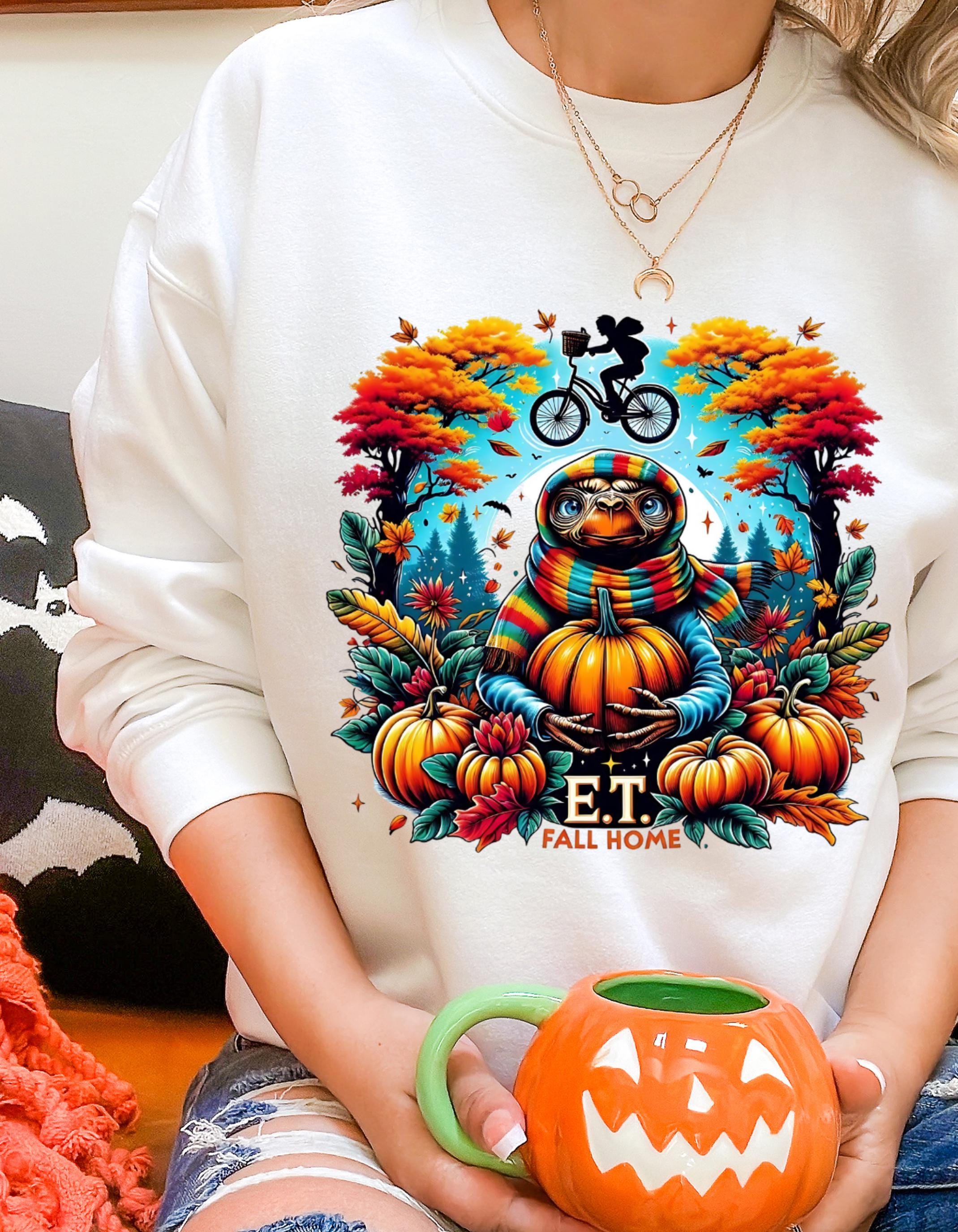 90er Alien Parodie Herbstmode Bequemes Crewneck Sweatshirt - Außerirdischer Herbststil, Warmer Herren/Damen Pullover, UFO Liebhaber Geschenk, -