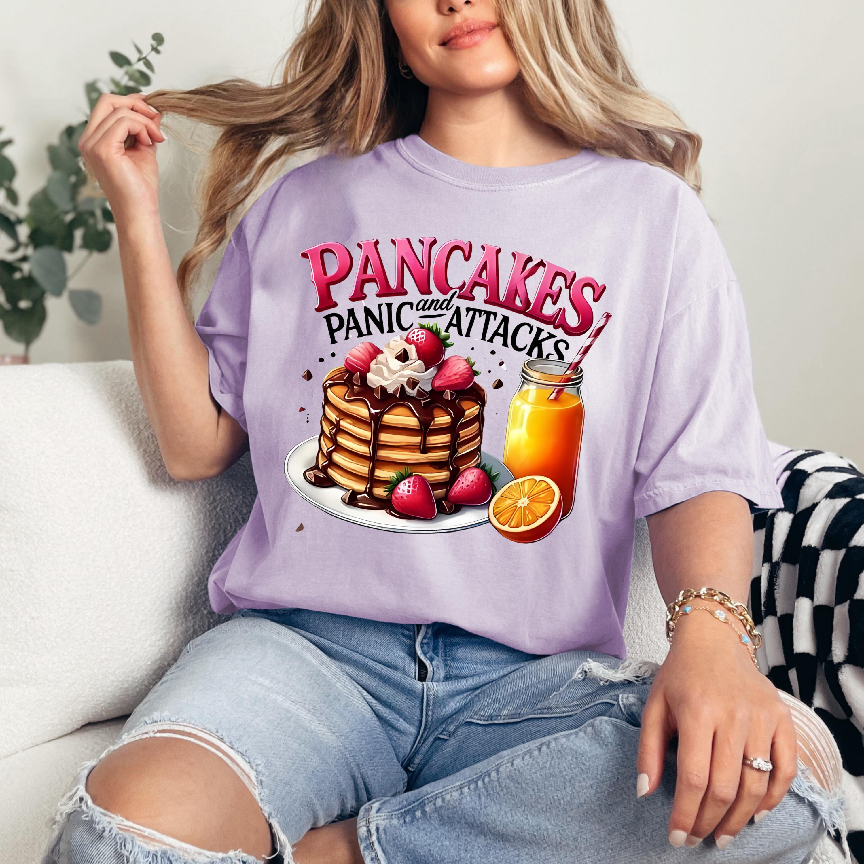 Mental Health Awareness T-Shirt, Pancakes and Panic Attacks Tee, Mental Health Tee, Unisex Tee, Heavy Cotton Tee