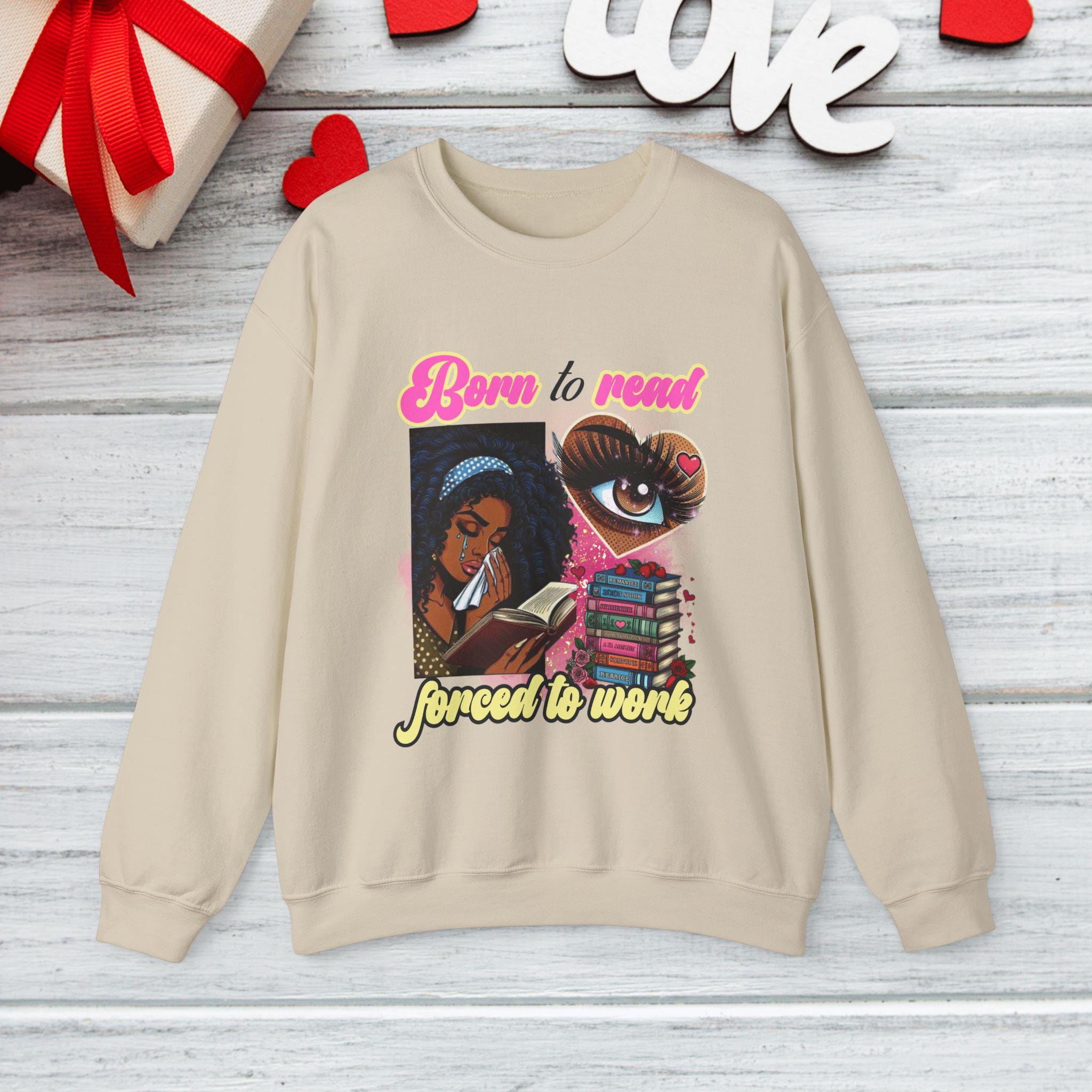 Bücherwurm Vibes Sweatshirt, Leseliebhaber Pullover, Lesebegeisterte Top, Geschenk für begeisterte Leser, Black Girl Empowerment Pullover, Born to