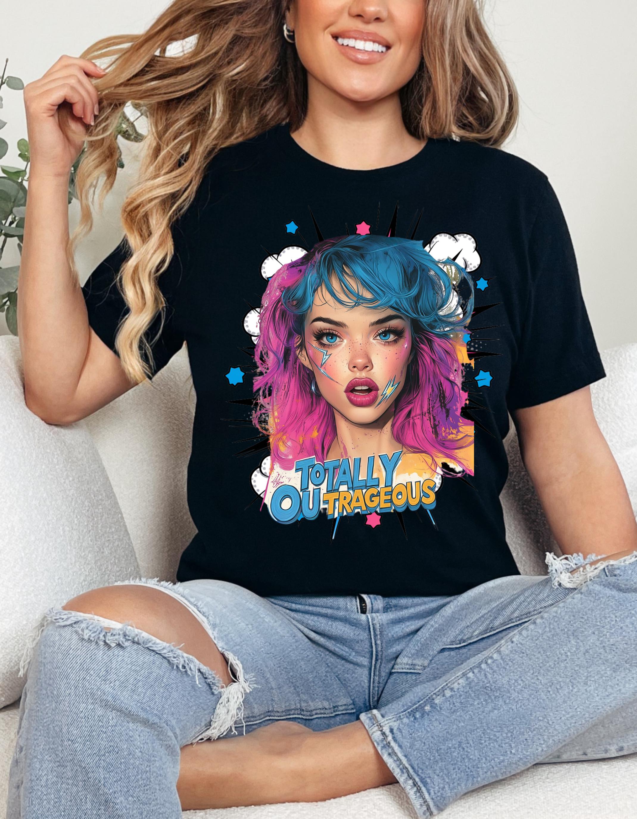 Personalisierbares Jem and the Hologram T-Shirt, 80er Parodie T-Shirt, 80er Cartoon Shirt, Unisex Baumwoll Top