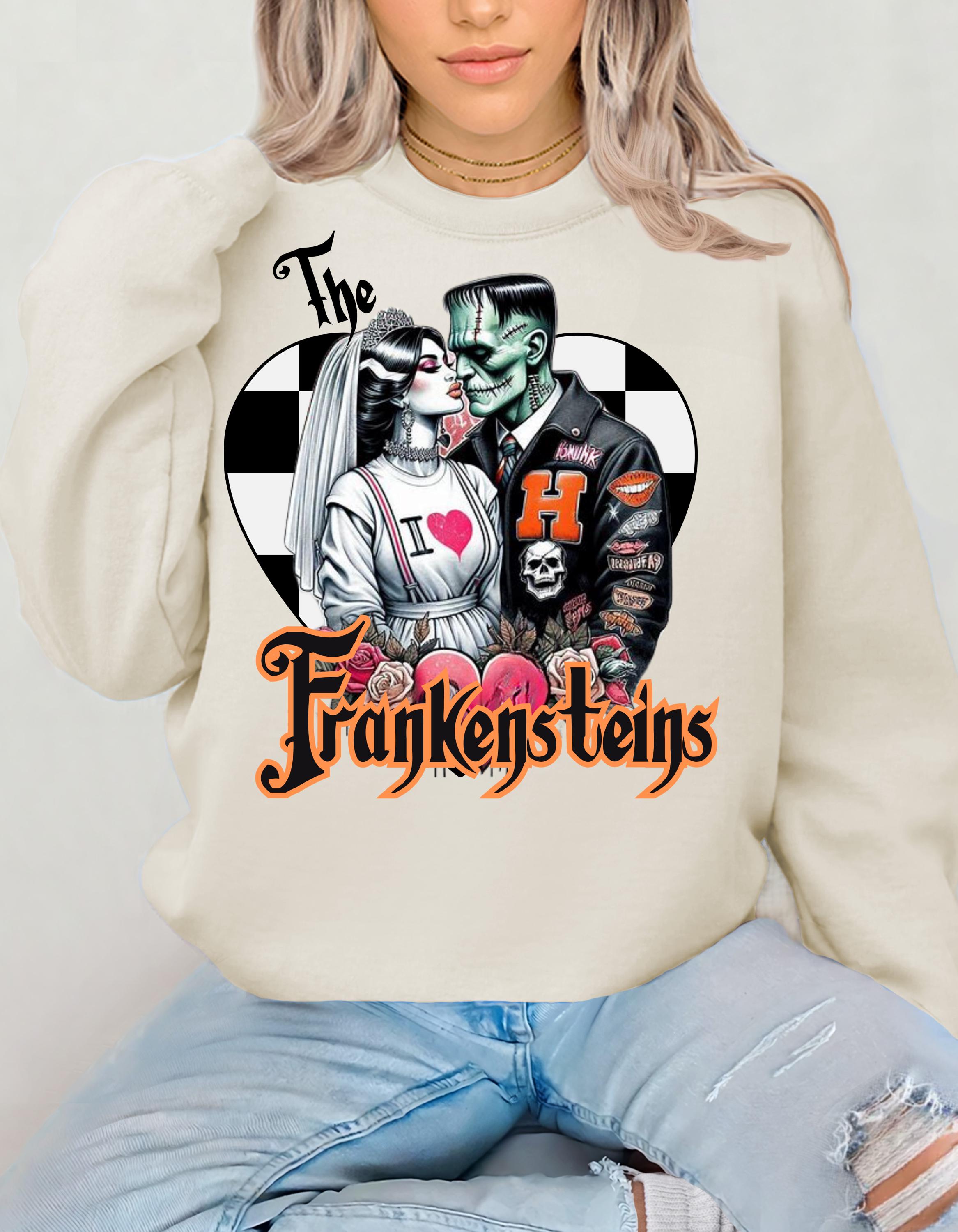 Frankensteins Liebe Crewneck Sweatshirt, Horror Valentinstag Geschenk, Urban Valentine Shirt, Monster Romance Jumper, Gruselige Gothic Kleidung