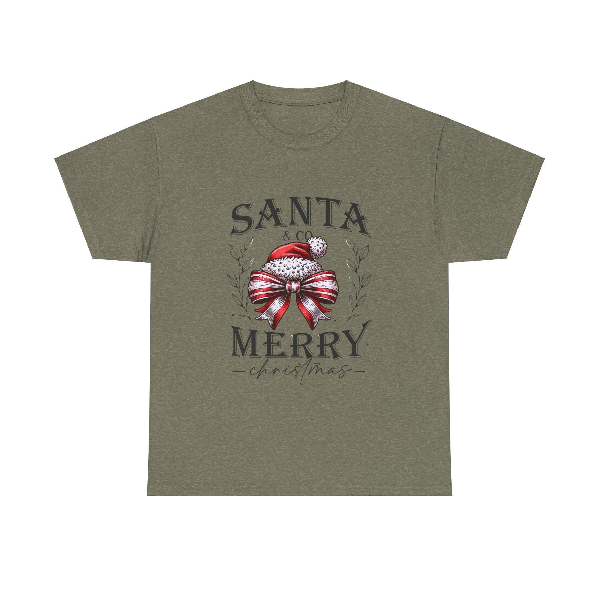 Personalizable Santa Coquette Christmas Bow tshirt, Christmas Shirt, Holiday Jumper, Festive Pullover, Xmas Sweater