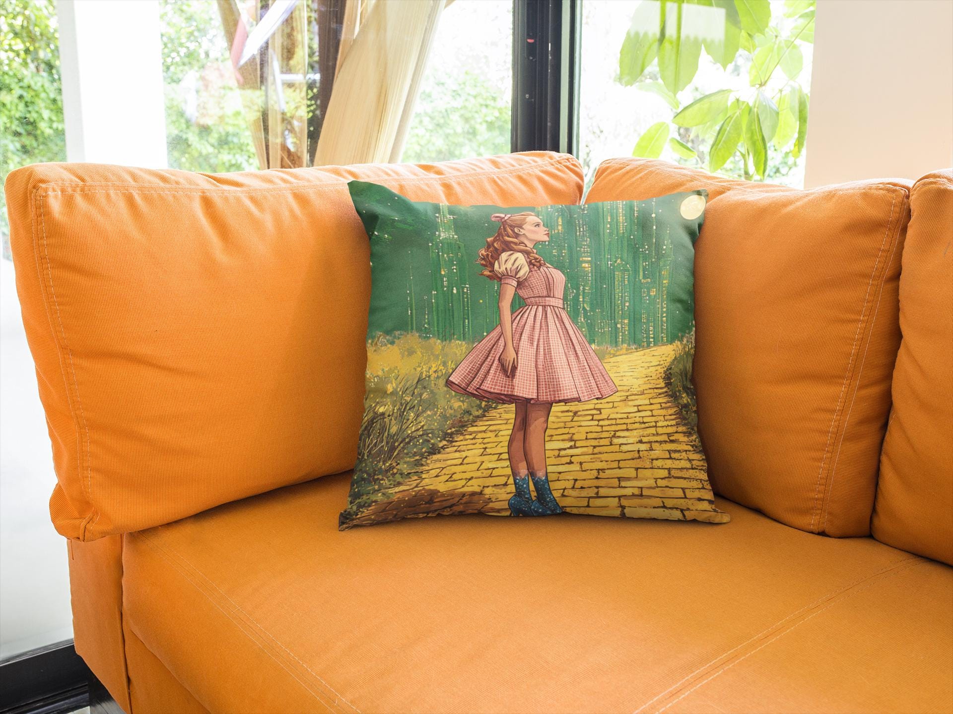 Personalizable Dorothy Throw Pillow - Kids Pillow, Kid Decor, Spun Polyester Square Cushion, Home Decor Accent, Cozy Nursery Pillow