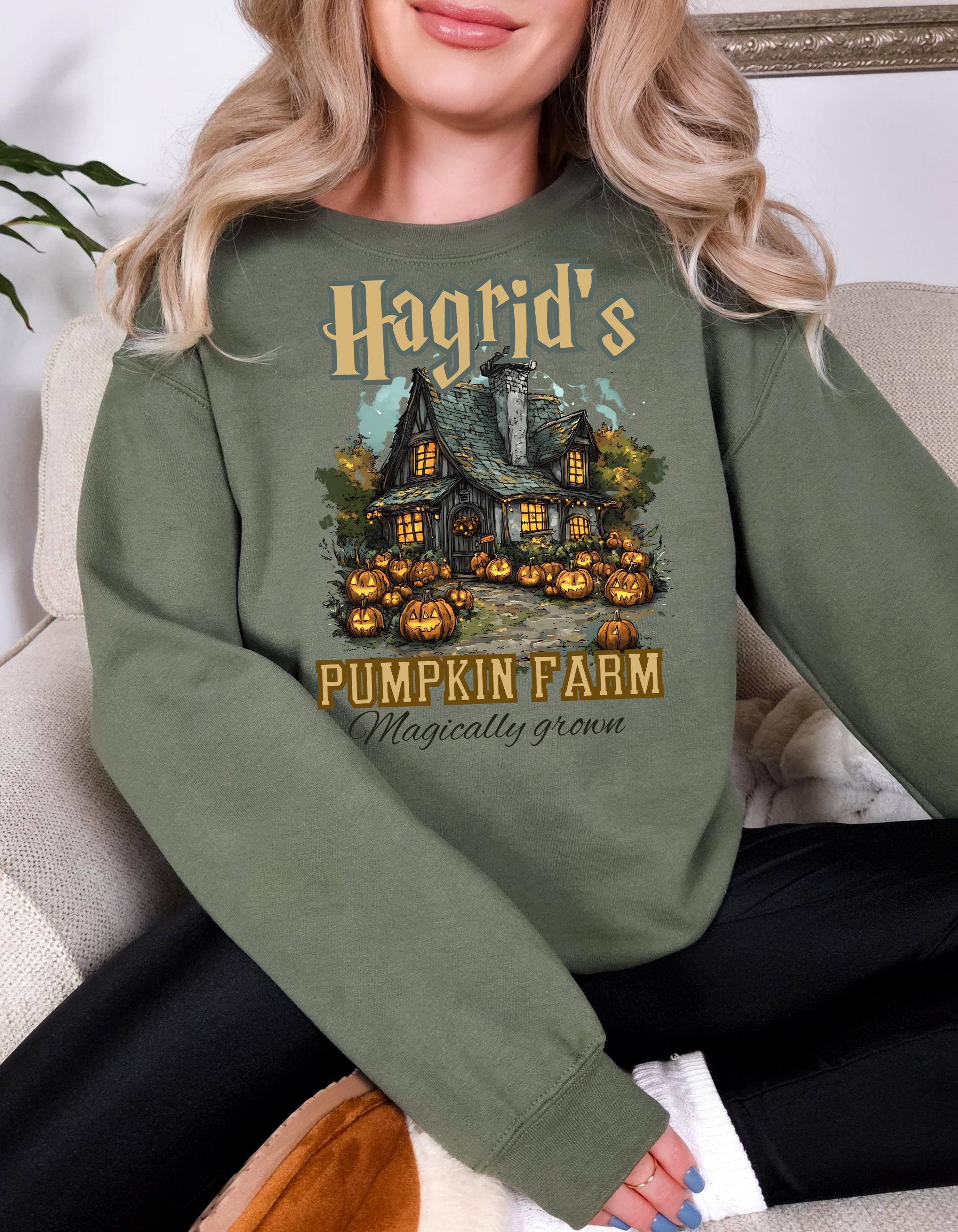 Personalizable Hagrid’s Pumpkin Farm Sweatshirt - Thanksgiving 2024 Fall Apparel