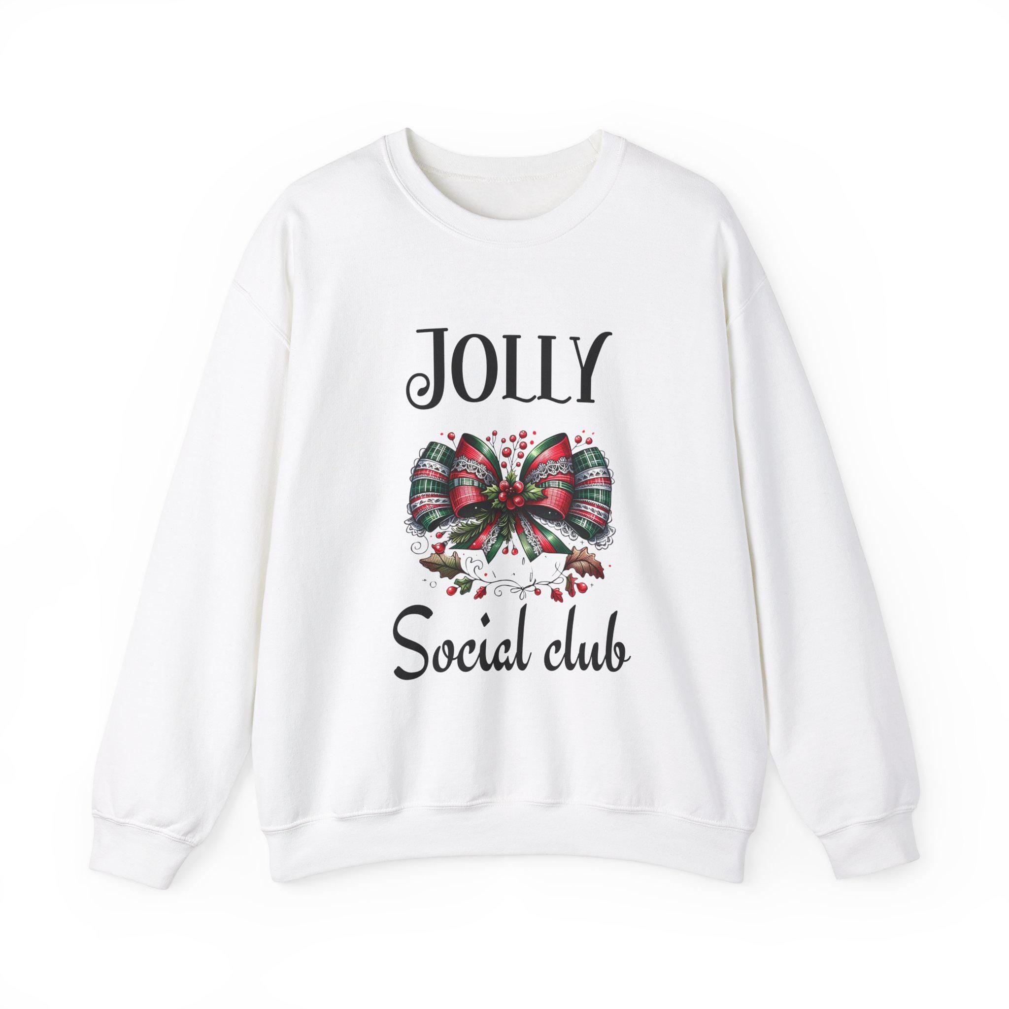 Personalizable Cozy Christmas Vibes with Jolly Social Club Sweatshirt