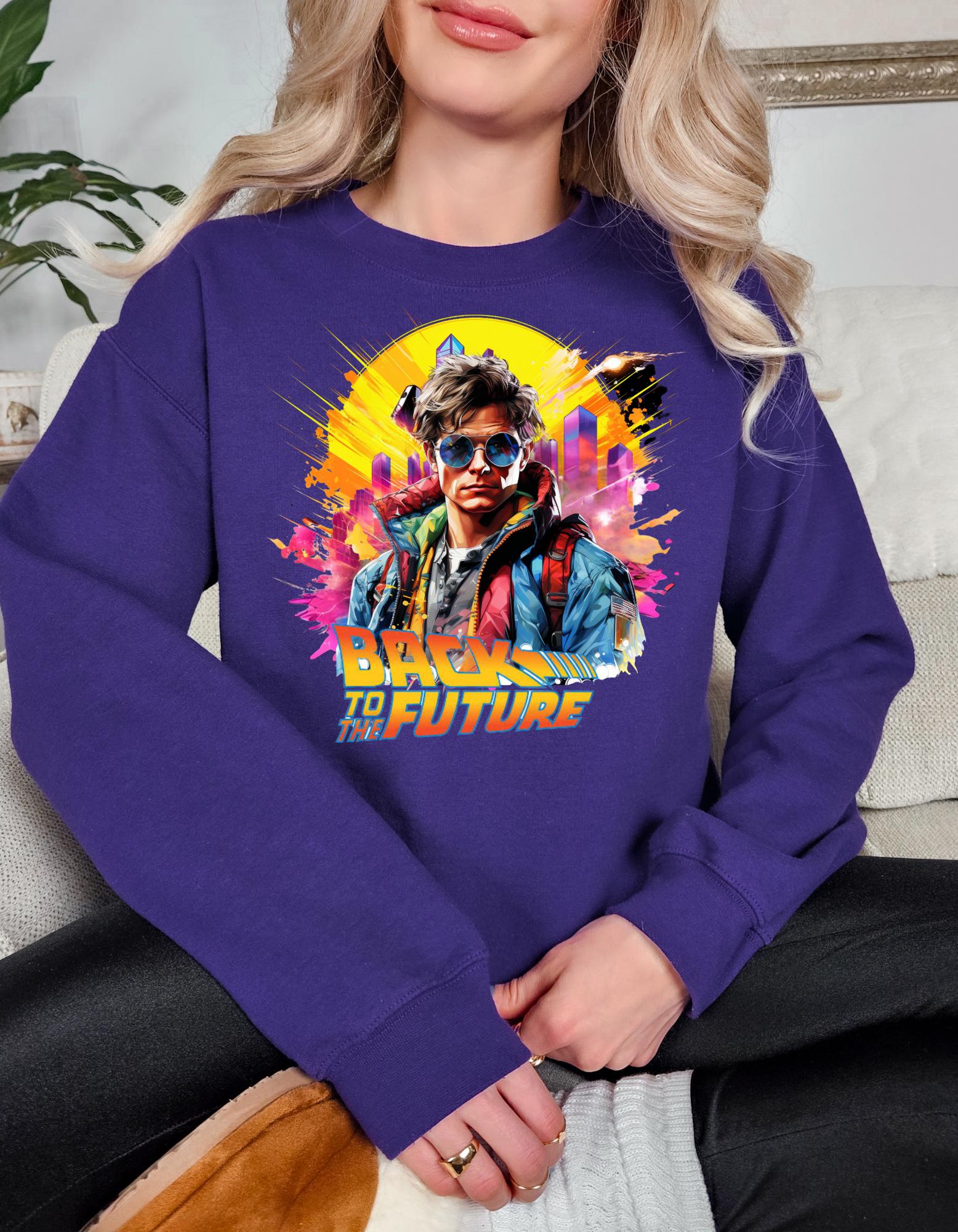 Personalisierbares Time Traveler Parodie Sweatshirt - Gemütliche und lustige Retro-inspirierte Kleidung