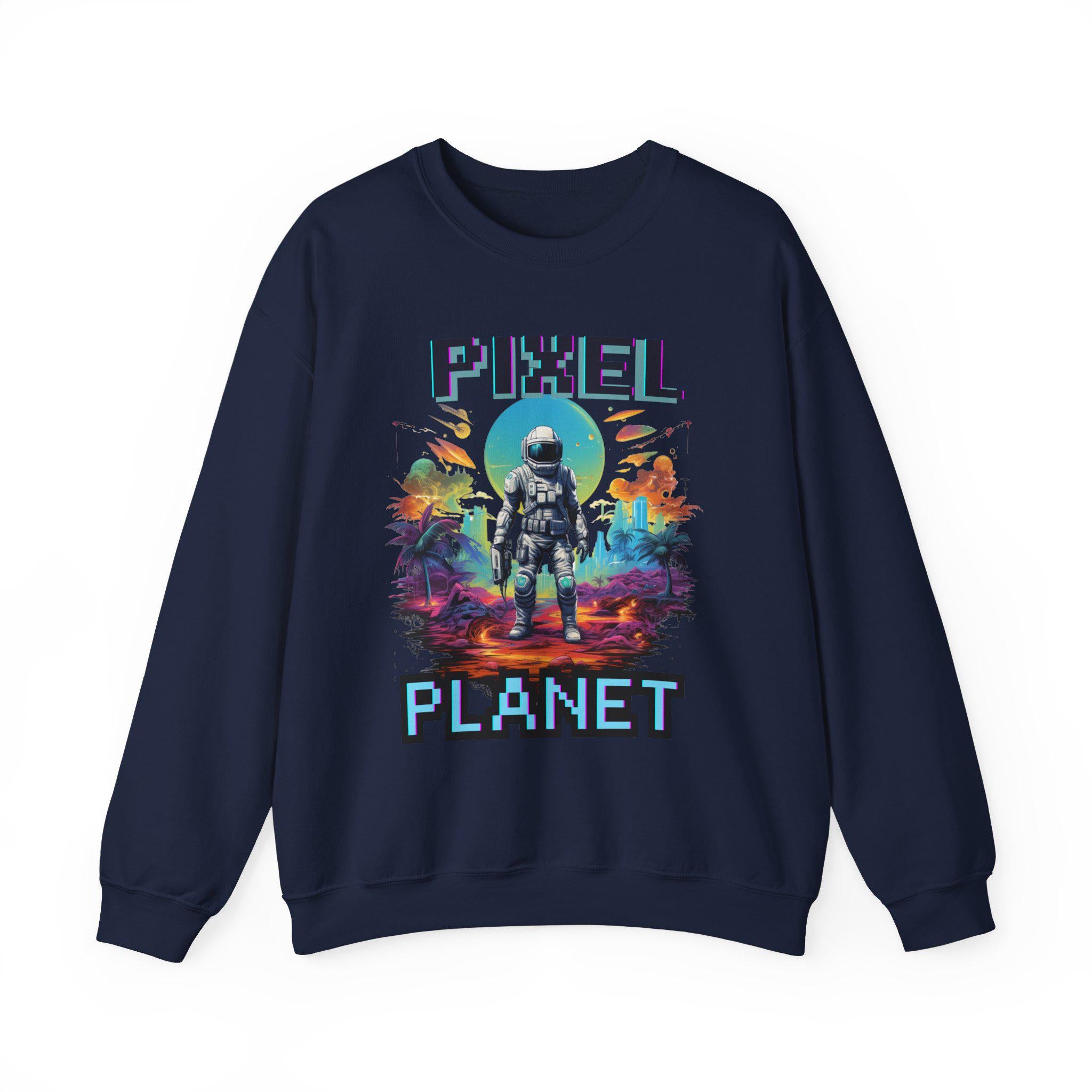 Space Explorer Sweatshirt, Pixel Planet Astronaut Sweatshirt, Alien Crewneck, Weltraum Pullover, Galaxy Sweatshirt, Weltraum Liebhaber Geschenk