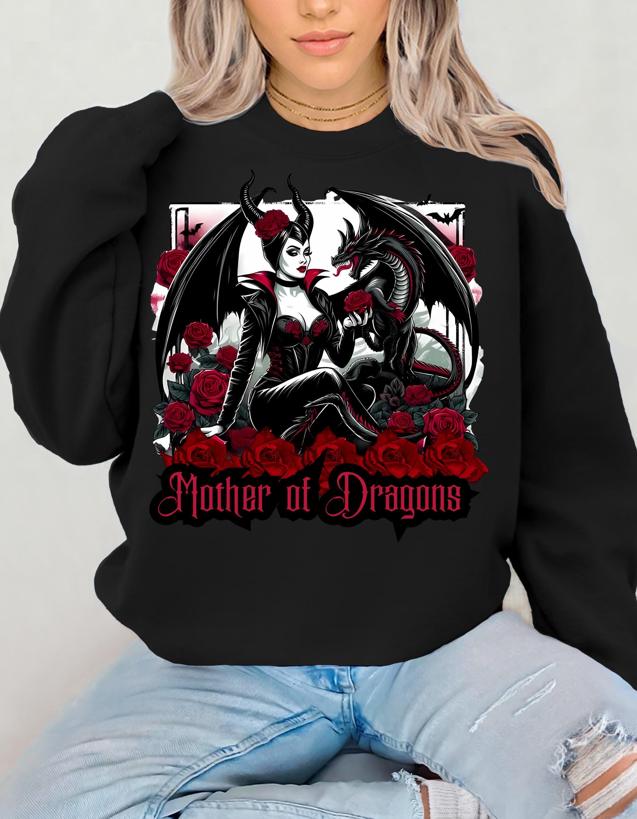 Drachenzähmerin Prinzessin Sweatshirt, Mutter der Drachen Tattoo Crewneck Pullover, Tätowiertes Fantasy Drachen Liebhaber Geschenk, Drachenzähmerin Sweatshirt,