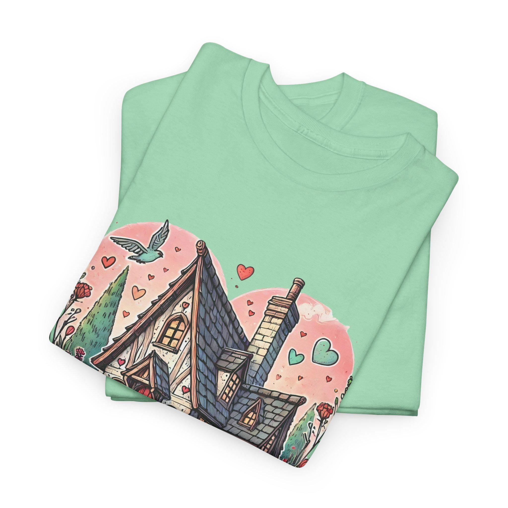 Personalisierbares Hagrid es Love Shack Unisex T-Shirt, Valentinstag Shirt, Magic World Grafik T-Shirt, Geschenk für Fantasy Fans