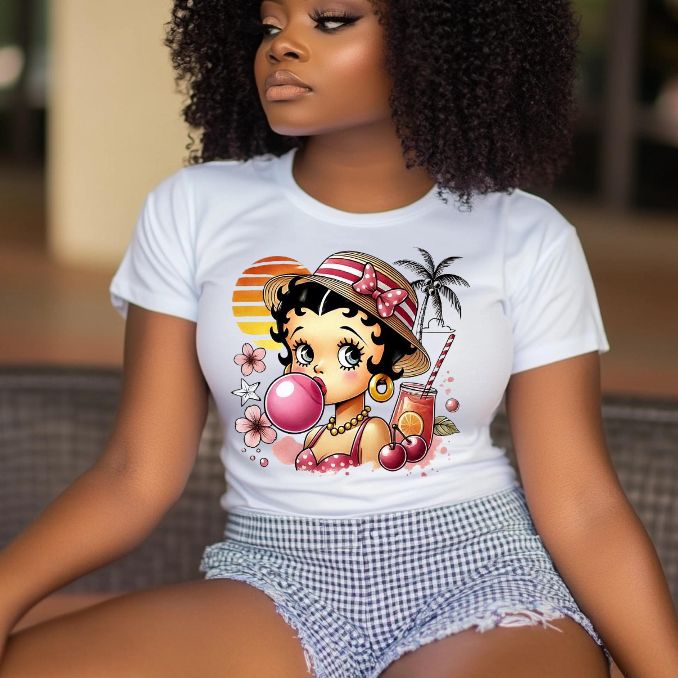 Graphic Tee - Betty Boop Summer Beach Design