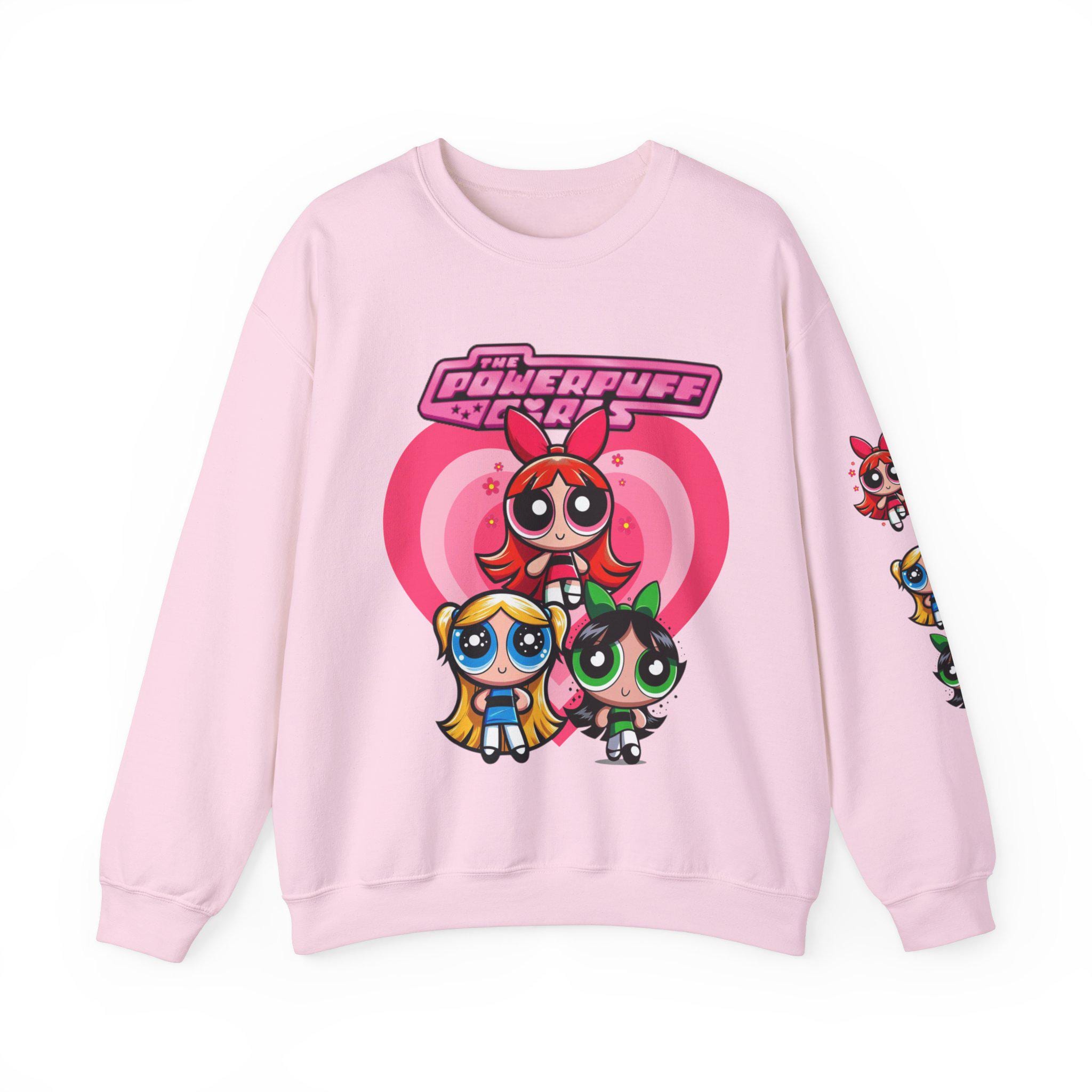 Power Trio 90s Cartoon Girls Sweatshirt, Trio Squad Sweater, Girl Power Crewneck Jumper, Retro Cartoon Sweatshirt, Vintage Anime Top