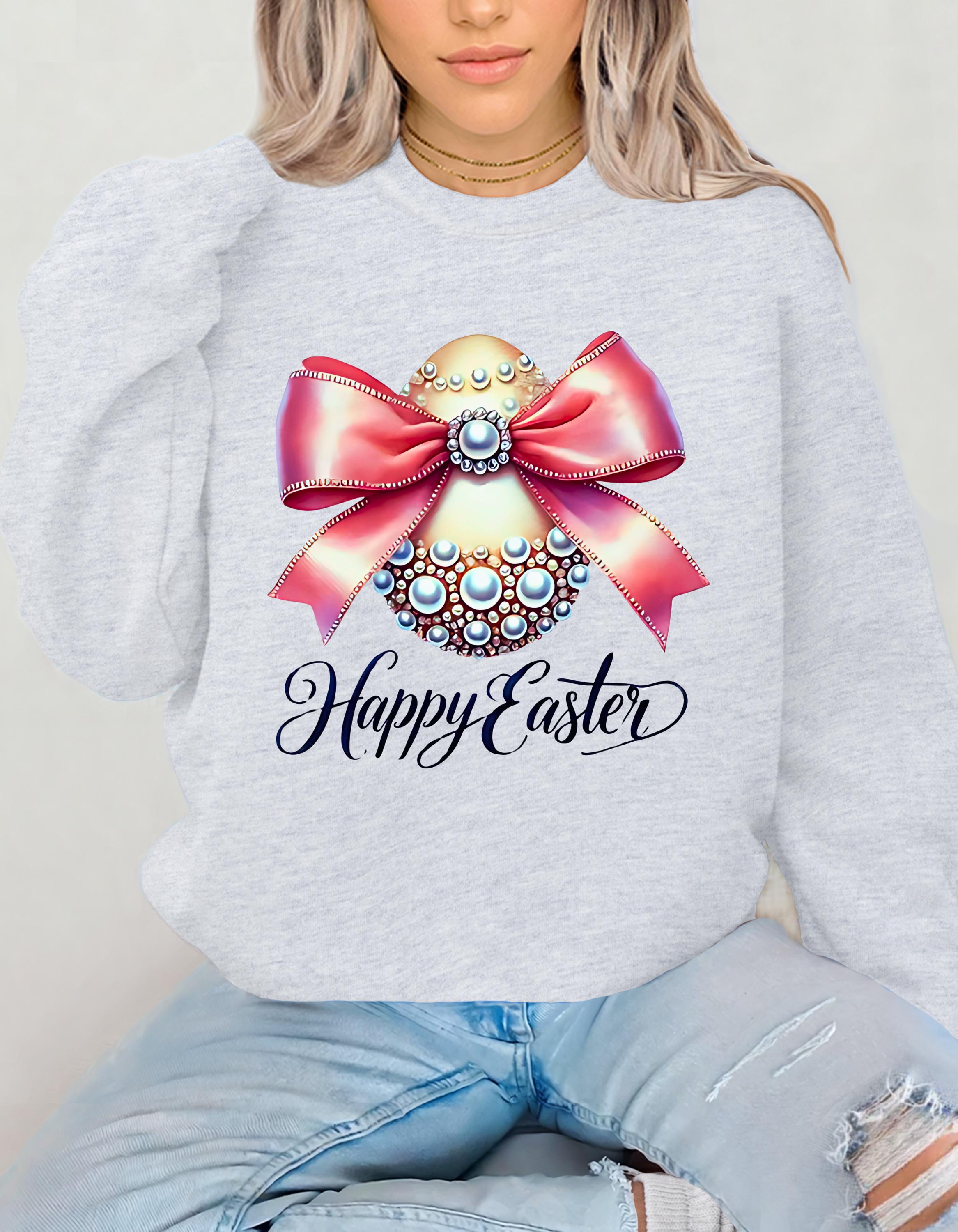 Personalizable Coquette Pearl Egg Fabrigie Sweatshirt, Unisex Jumper, Sweater, Pullover, Top, Sweat Top