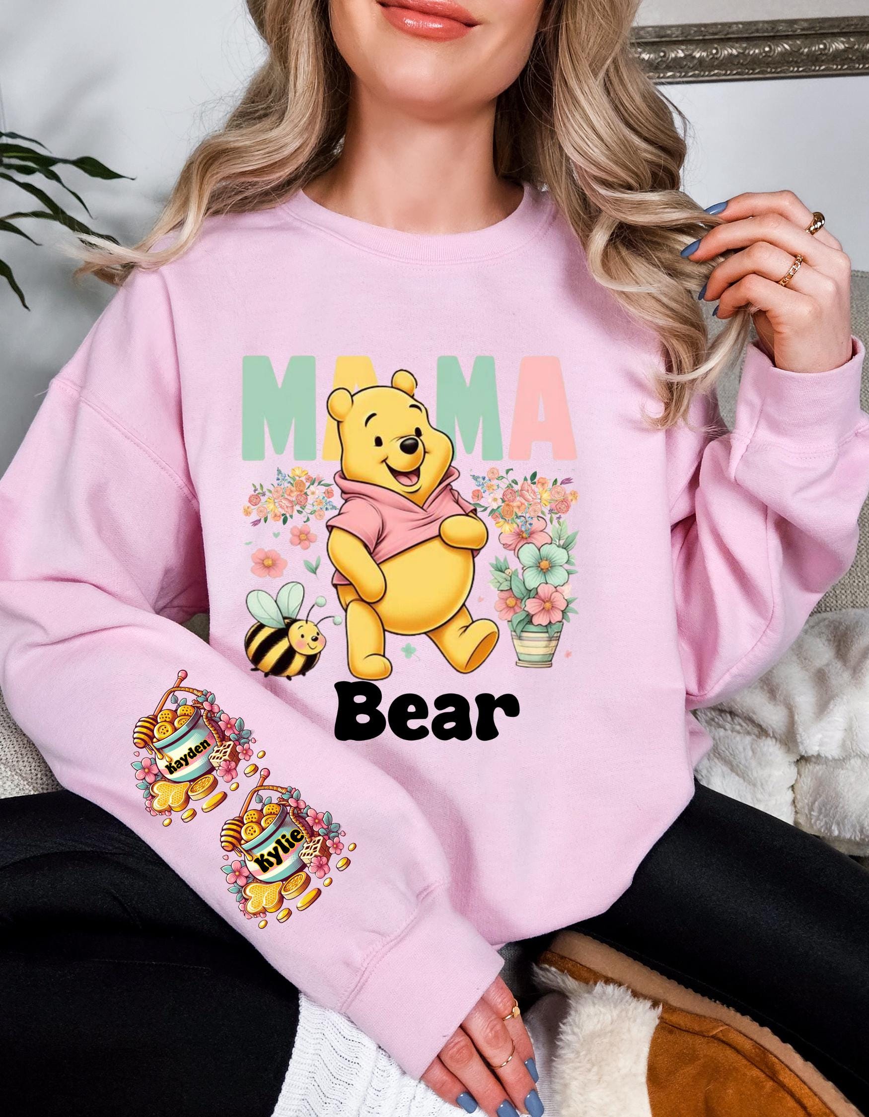 Personalized Mama Bear Sweatshirt - Cozy and Cute Custom Apparel